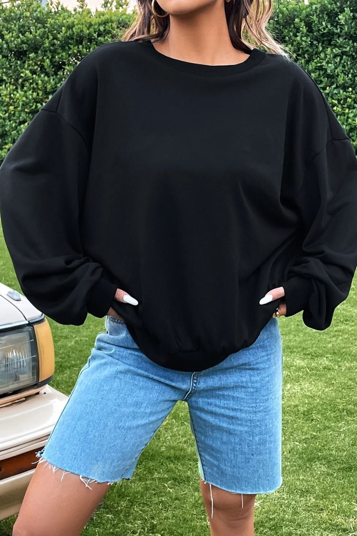 uyguntarz-Unisex-Sweatshirt mit Rundhalsausschnitt und Schmetterlingsmotiv 2