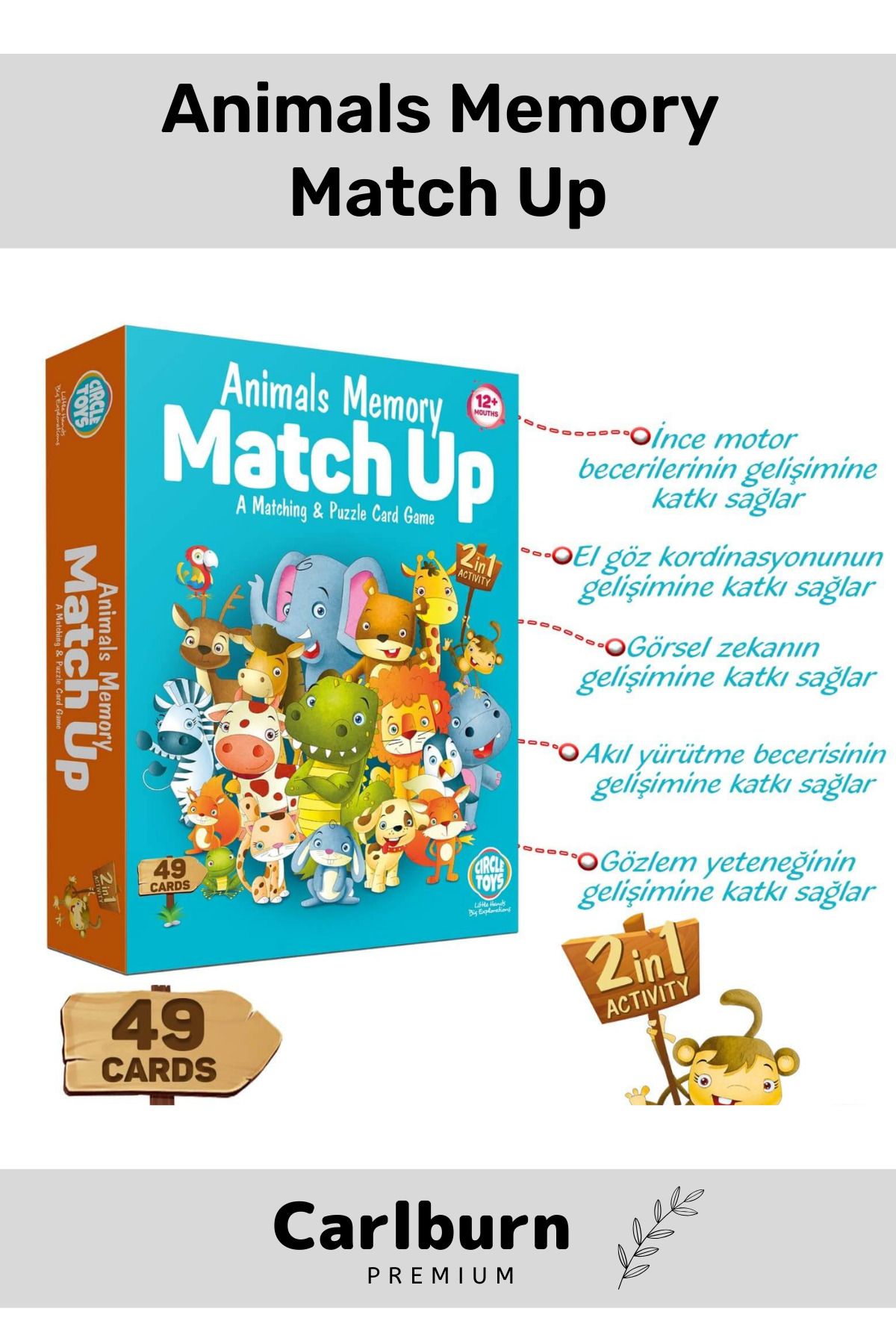 Special Production Intelligence Developer Educational Child Hand Eye Coordination Animals Memory Match Up