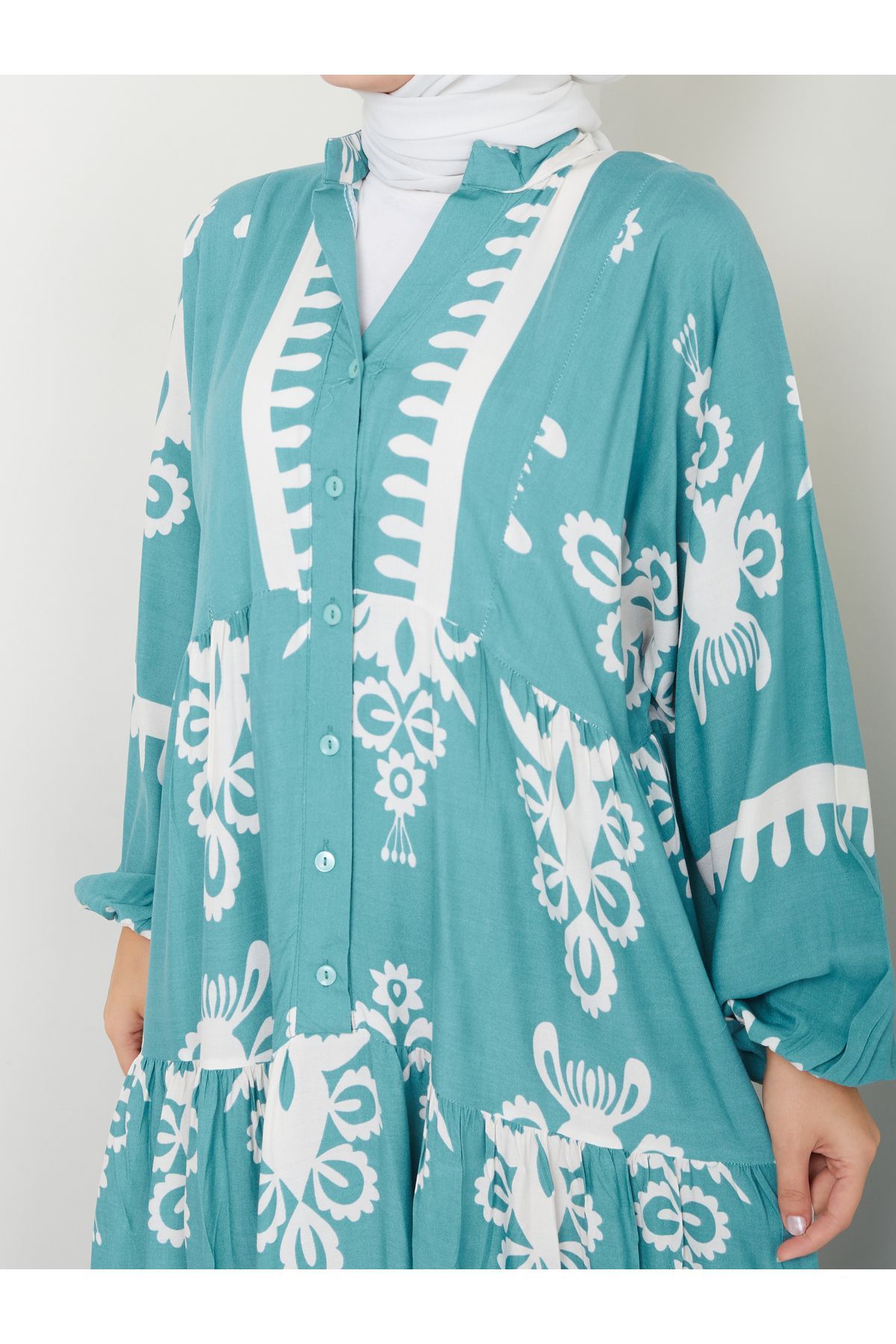 VOLT CLOTHİNG-Ethnisch gemustertes Damenkleid 7