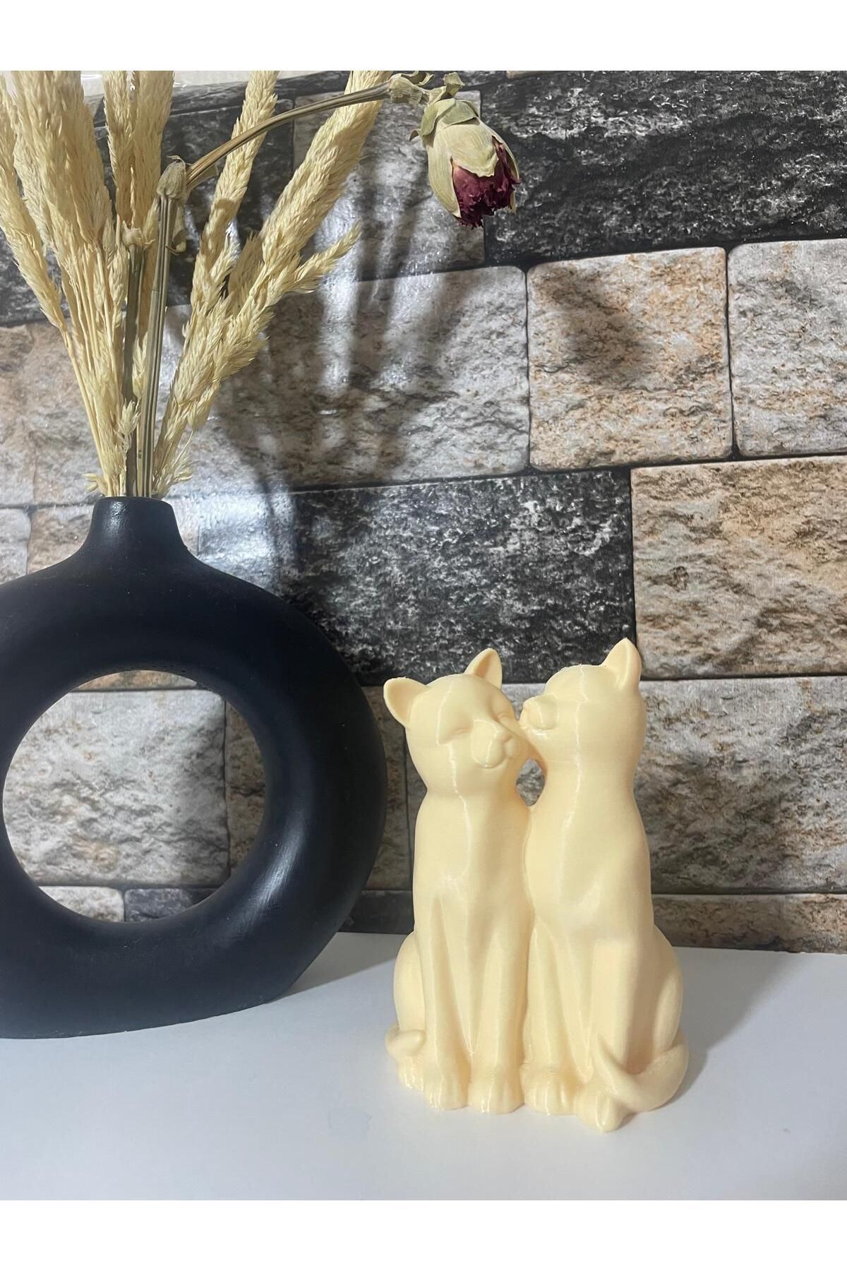 Decorative Cute Love Cats Trinket 10 Cm Plastic