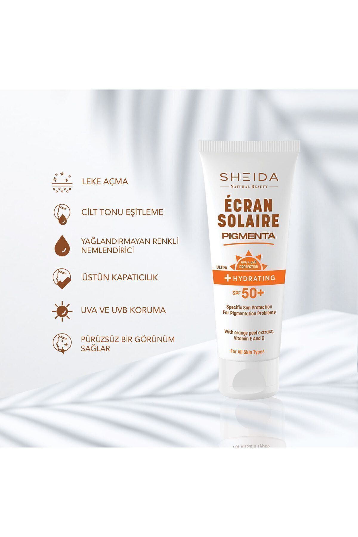 کرم ضدآفتاب کانسیلر رنگارنگ پیگمنتا تون اکولایزر ضد لک SPF 50 با محافظت بالا 75 میلی لیتر Sheida