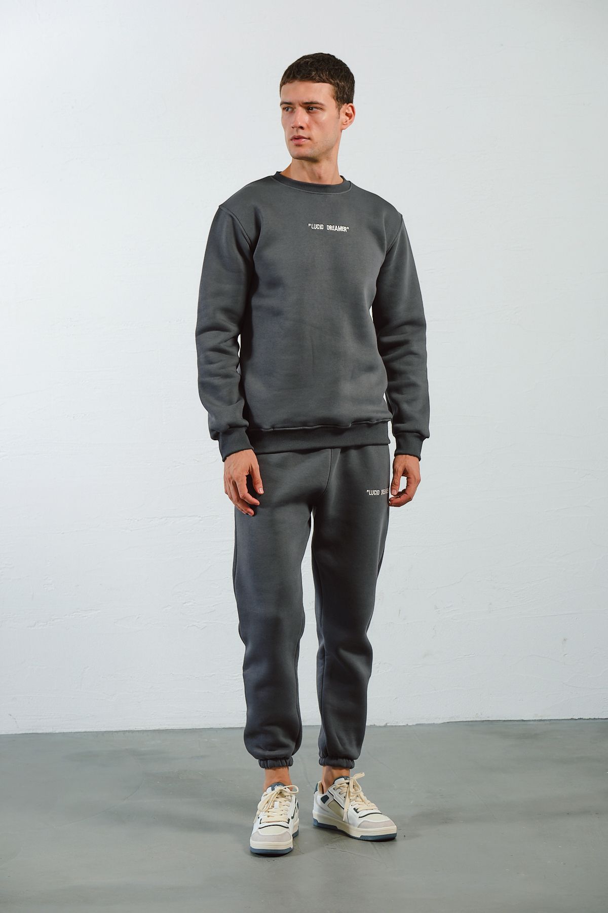 aziso-Men's Lucid Dreamer - Embroidered and Soft Inner Tracksuit Set 2
