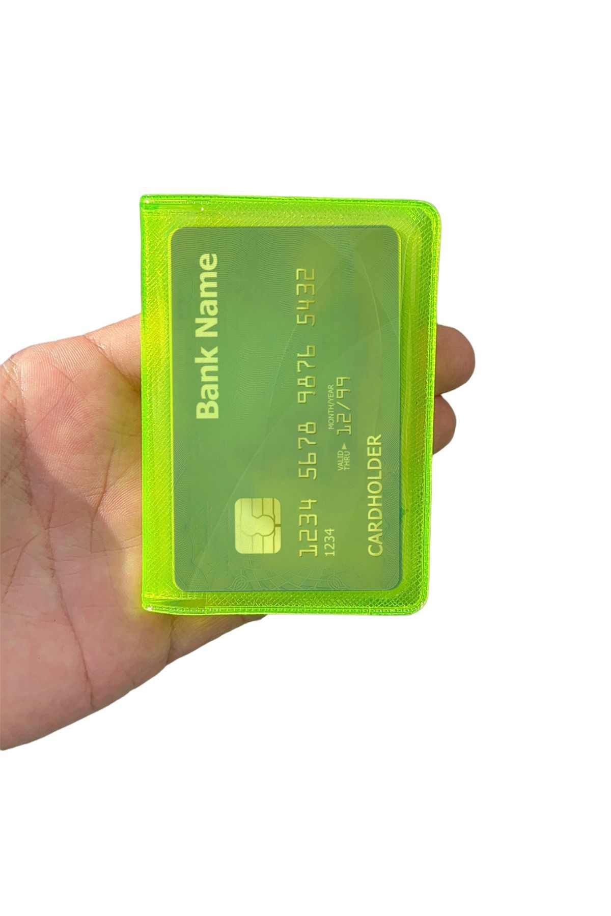 Gempo-Neon Unisex Transparent Wallet Practical Wallet with Card Holder 5