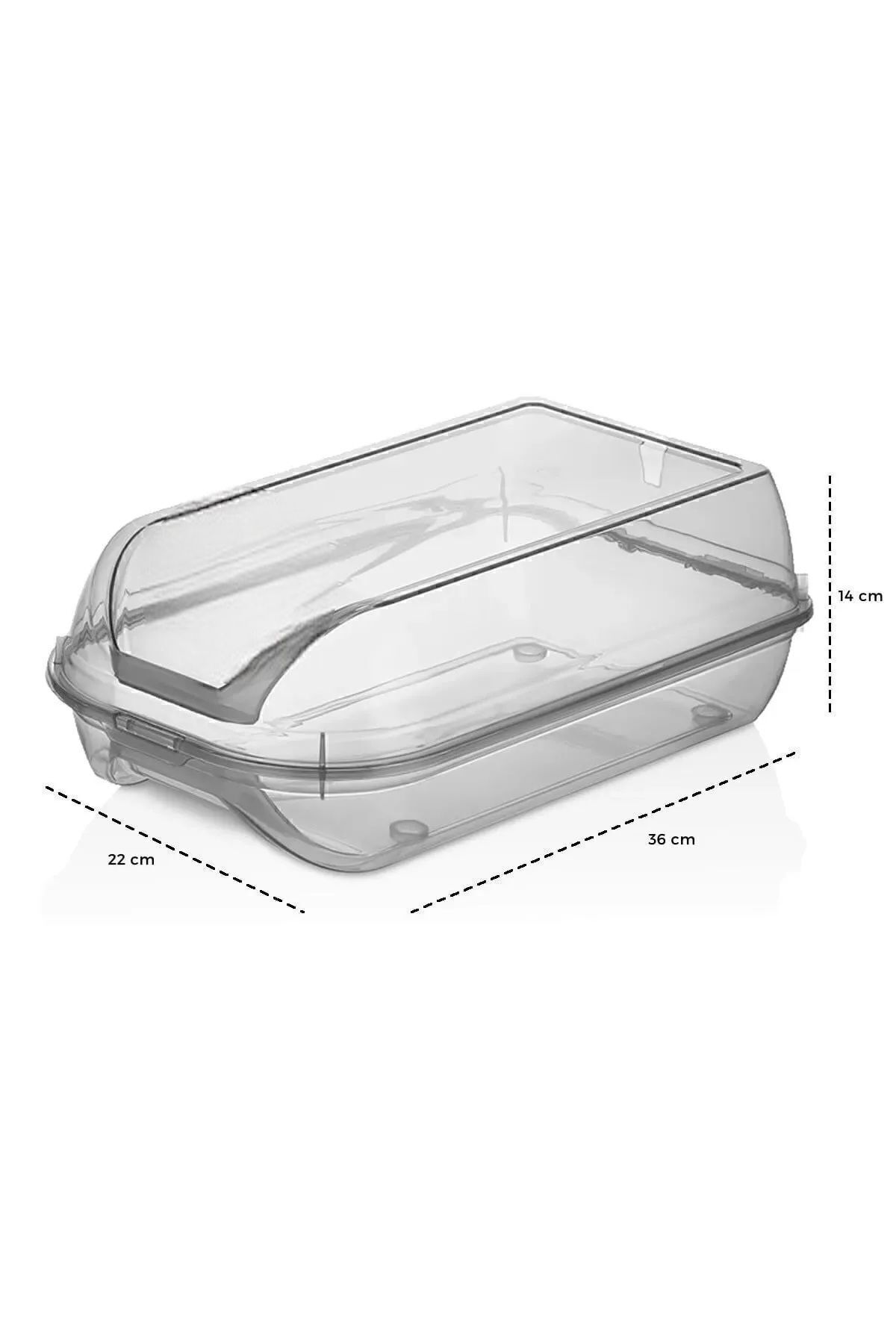 ARVALE-Unisex Breathable Smoked Storage Box with Lock Lid - Modular Structure, 5 Pieces Shoe Storage 2