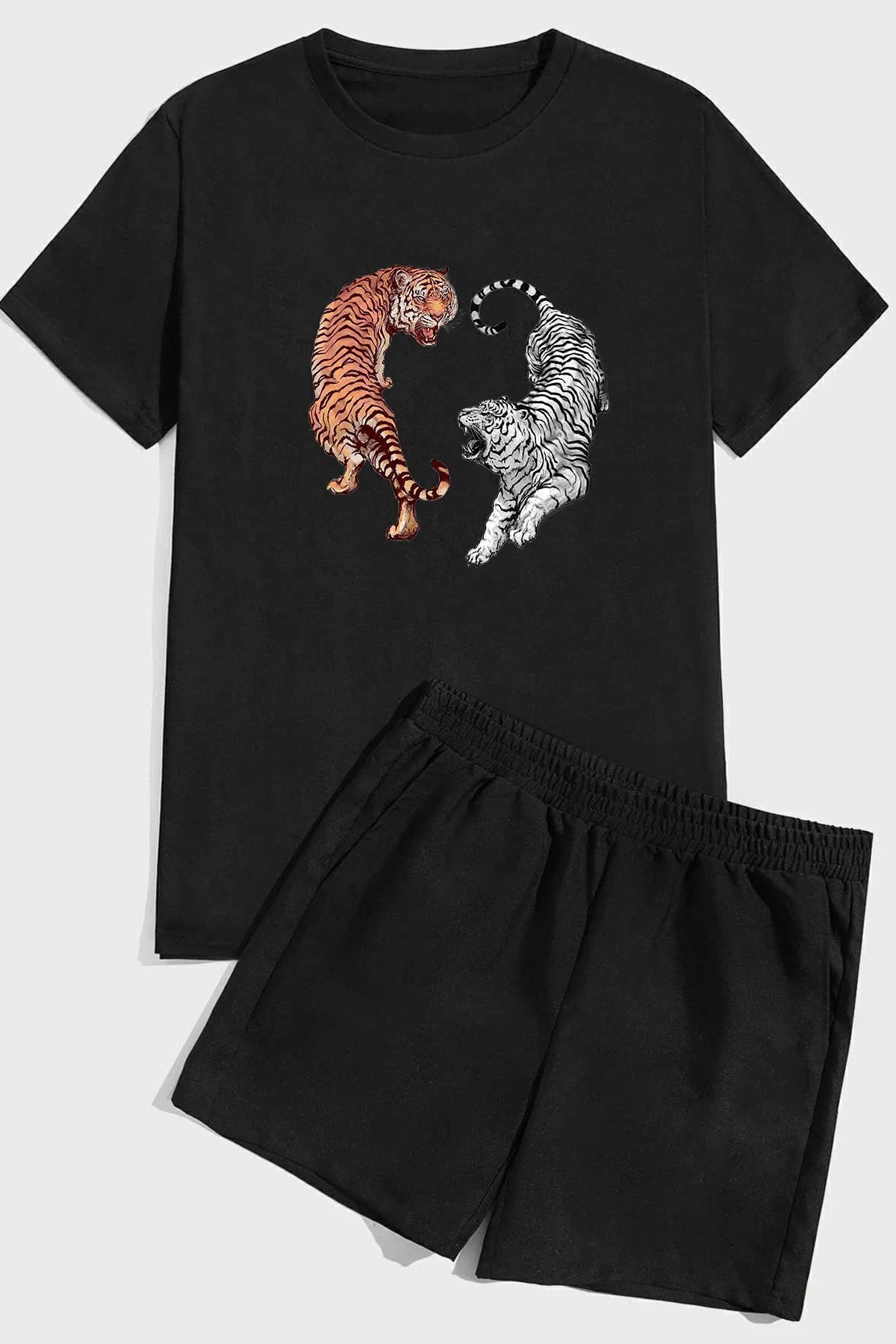 uyguntarz Σετ Σορτς Tiger Print für Young Unisex - L