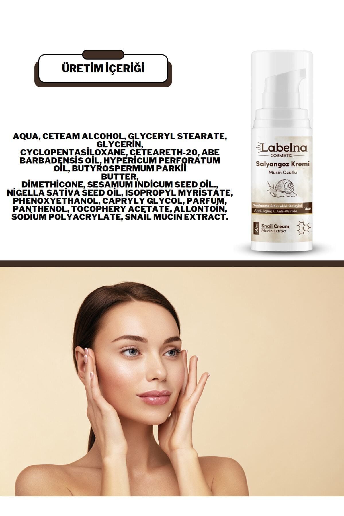 Labelna Cosmetic-كريم الحلزون 50 مل - مضاد للشيخوخة والتجاعيد 4