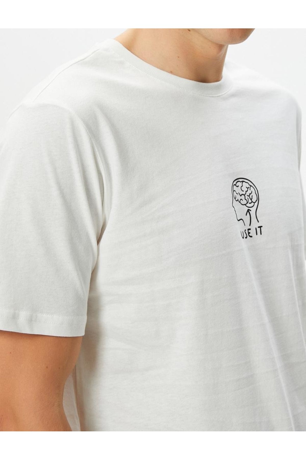 تیشرت مردانه سفید کوتون | SS0000000035812 اورجینال - تصویر 5