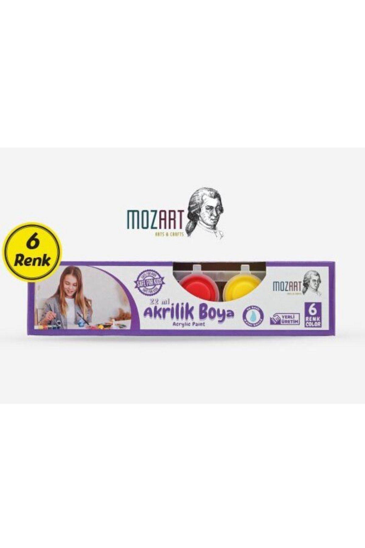 MOZART 22ml Akrilik Boya Seti 6'lı - Fiyatı, Yorumları