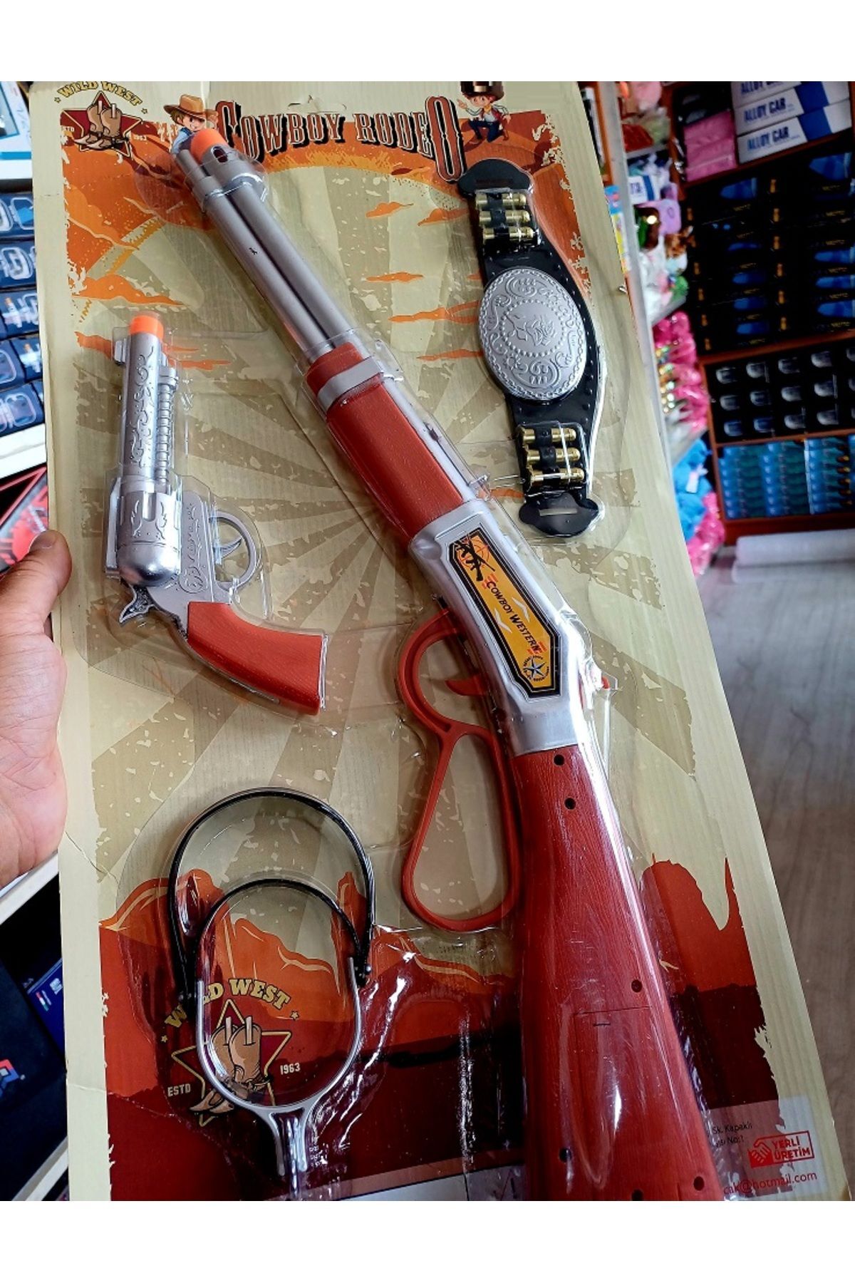 OYUNCAKSAHİLİ Zorro Kovboy Seti Western Oyuncak Kelepçeli Büyük