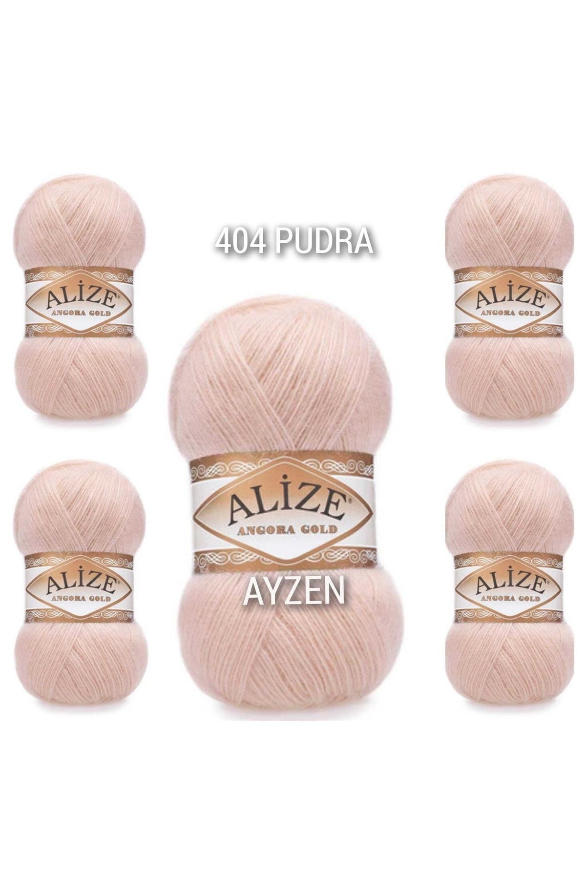 Ayzen Home Angora Gold Hand Knitting Lanyard 5 Pieces Package Color No : 404