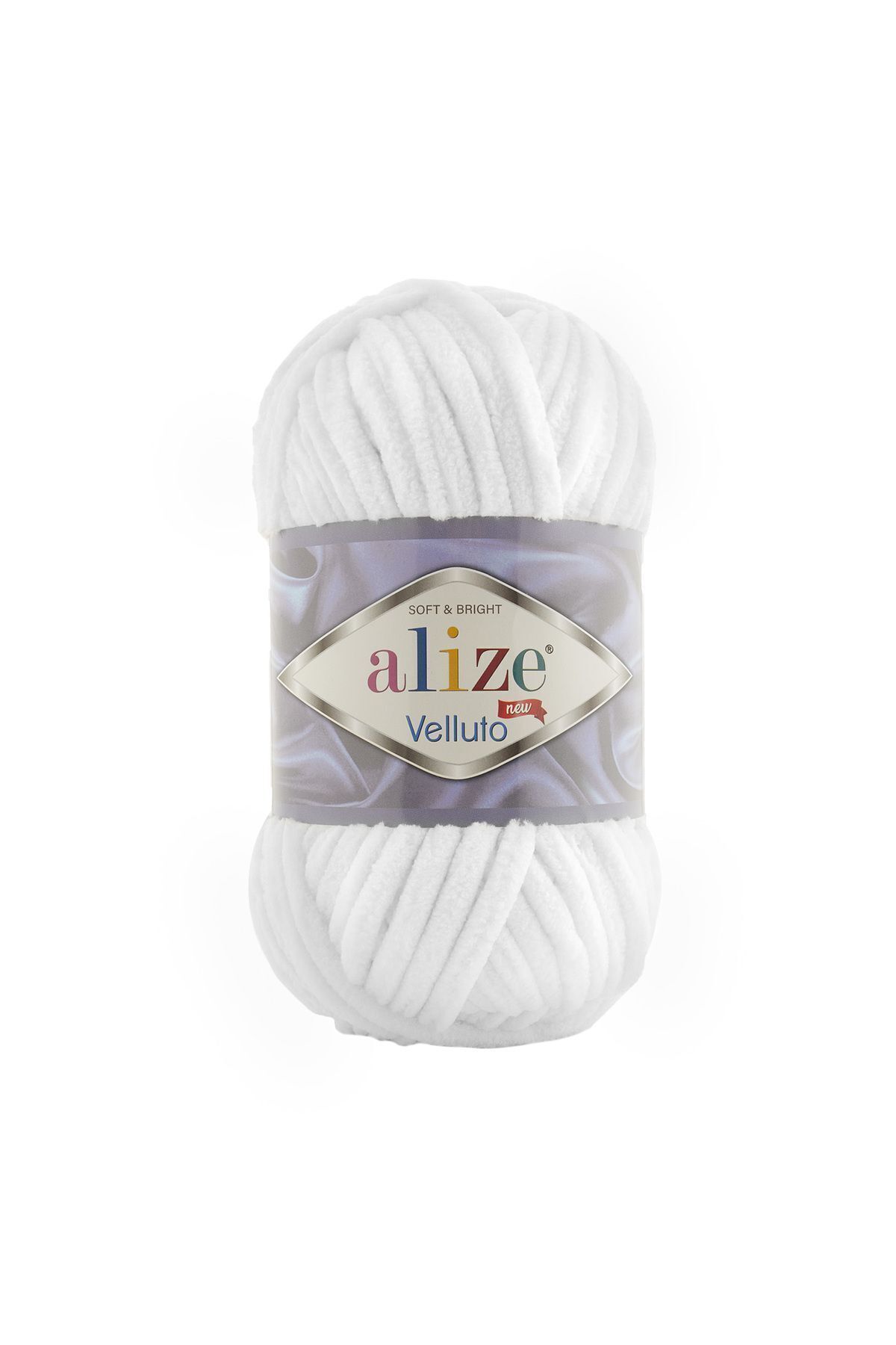 5 Pcs Velluto Velvet Hand Knitting Yarns 055 White