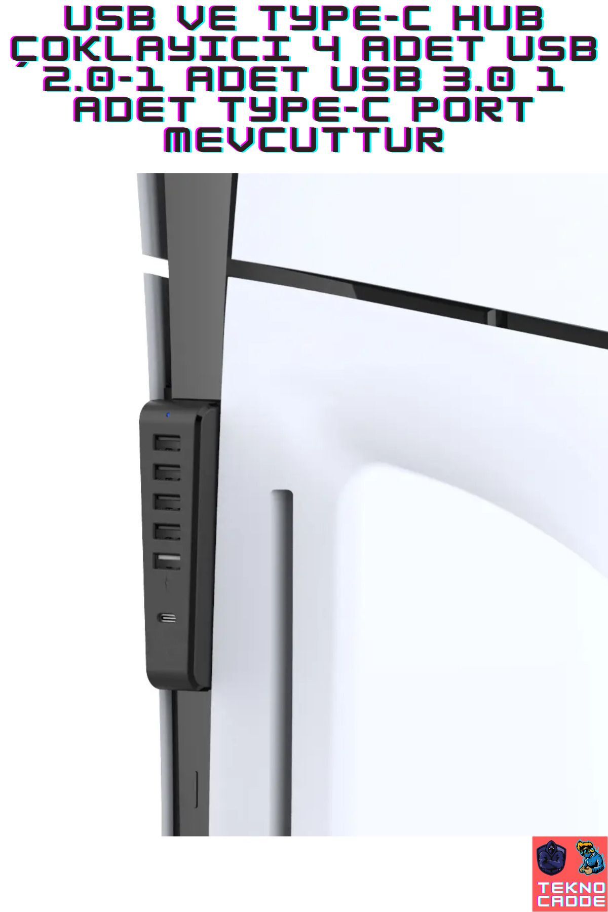 PG-P5S026 PS5 Slim Disk/Ps5 Slim Dijital 6in1 USB TYPE-C HUB Çoklayıcı 4