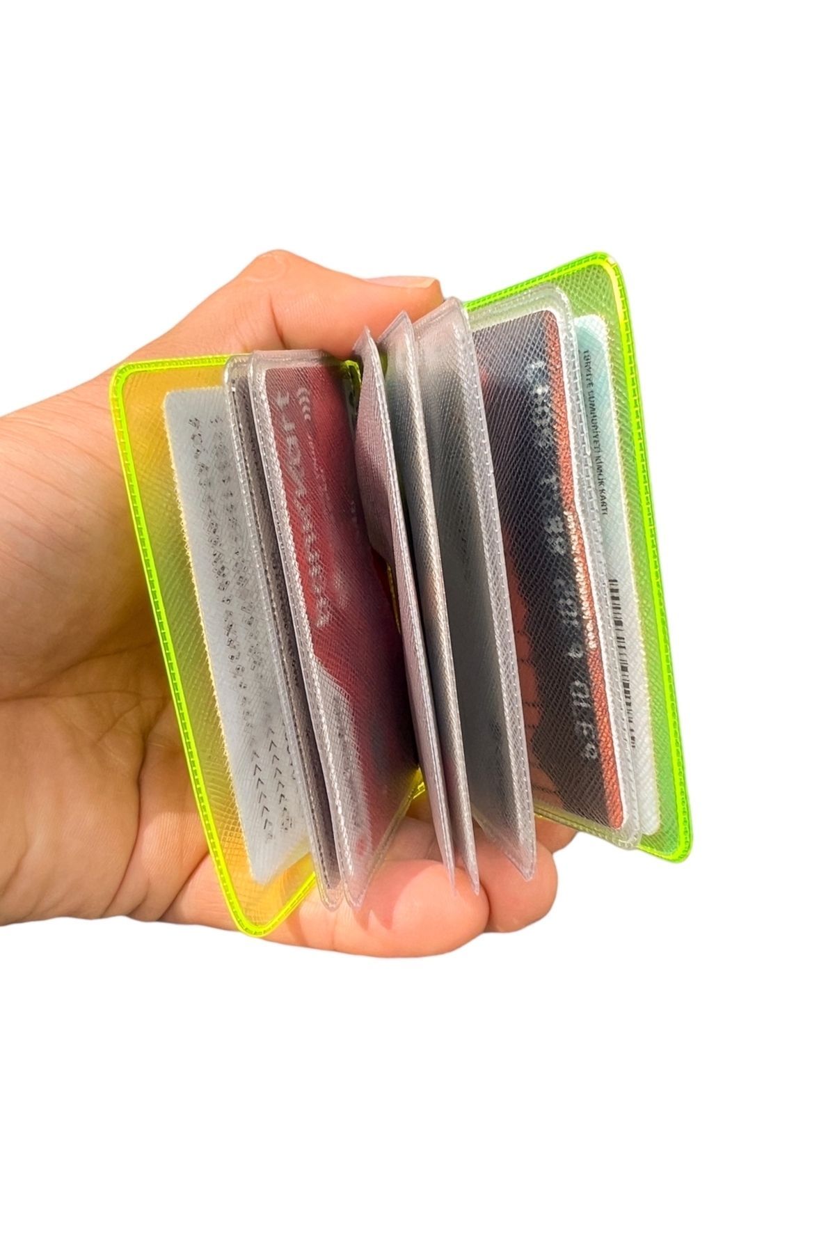 Gempo-Neon Unisex Transparent Wallet Practical Wallet with Card Holder 3