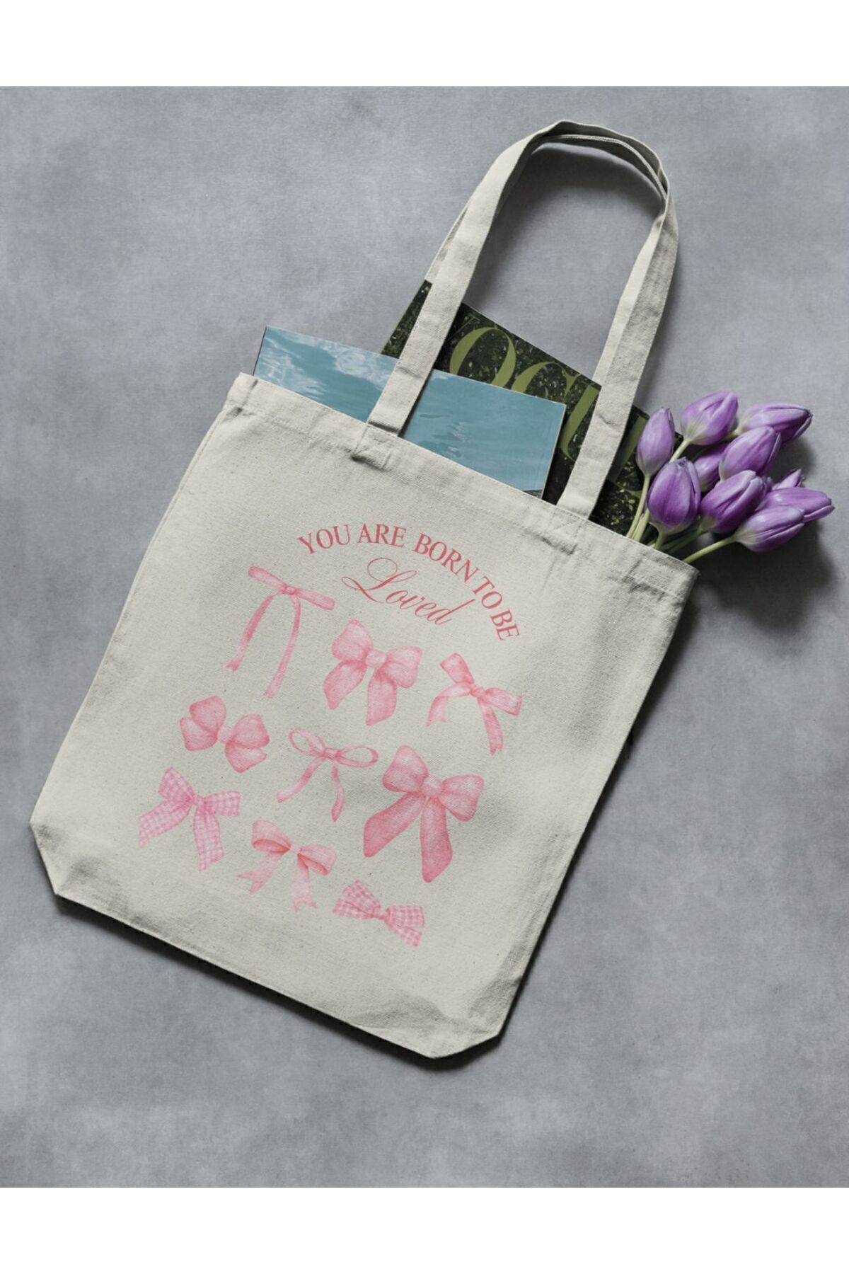 Bows Coquette Kurdeleler Y2k Retro Unisex Bez Çanta Tote Bag