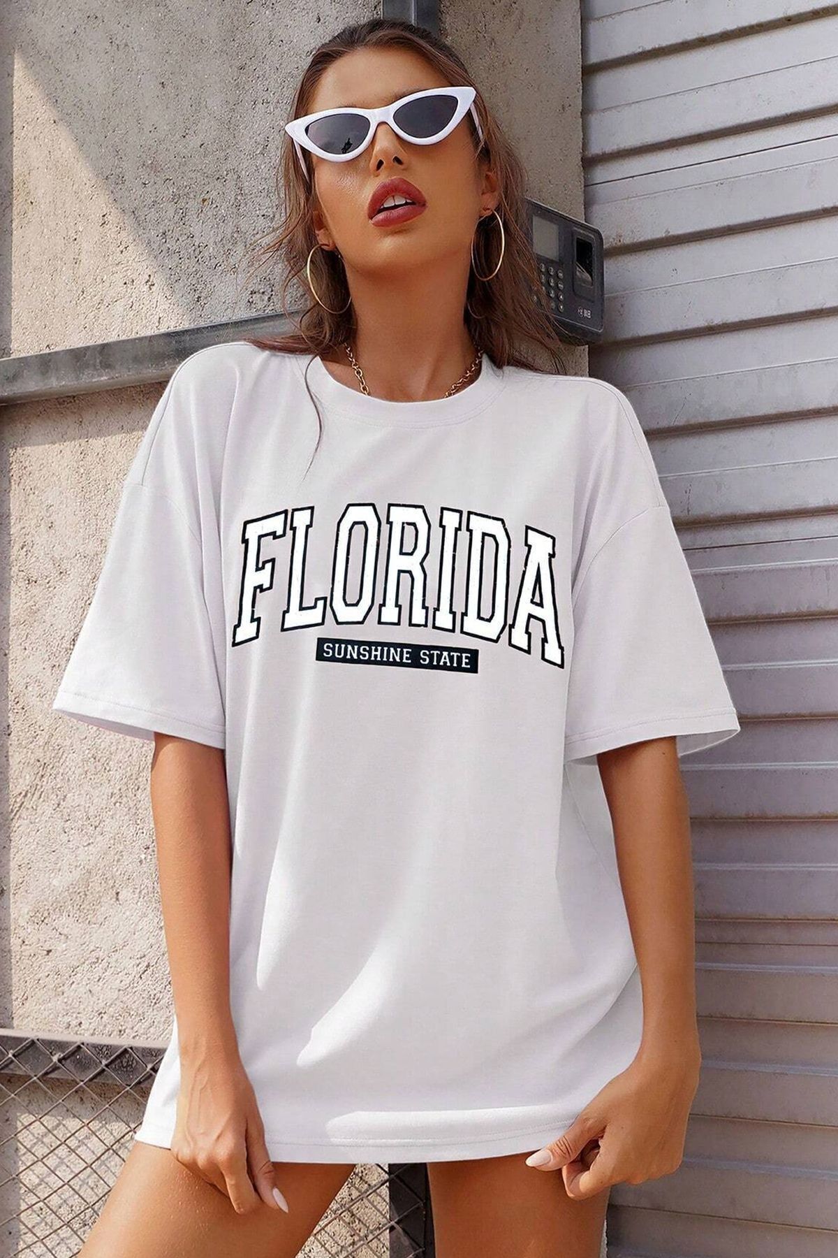 uyguntarz-Μπλουζάκι Unisex Florida Printed Design 3