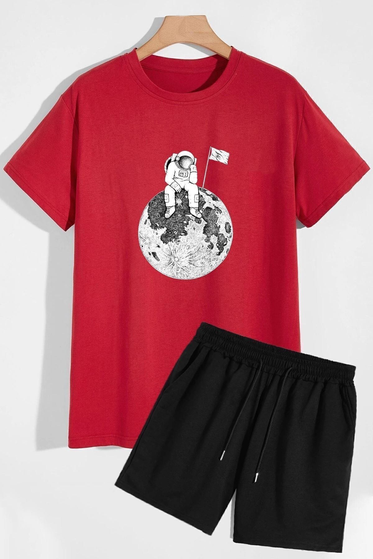 trendypassion Zestaw Dresowy Z Krótkimi Spodenkami I Krótkimi Spodenkami O Tematyce Kosmicznej Unisex - 36