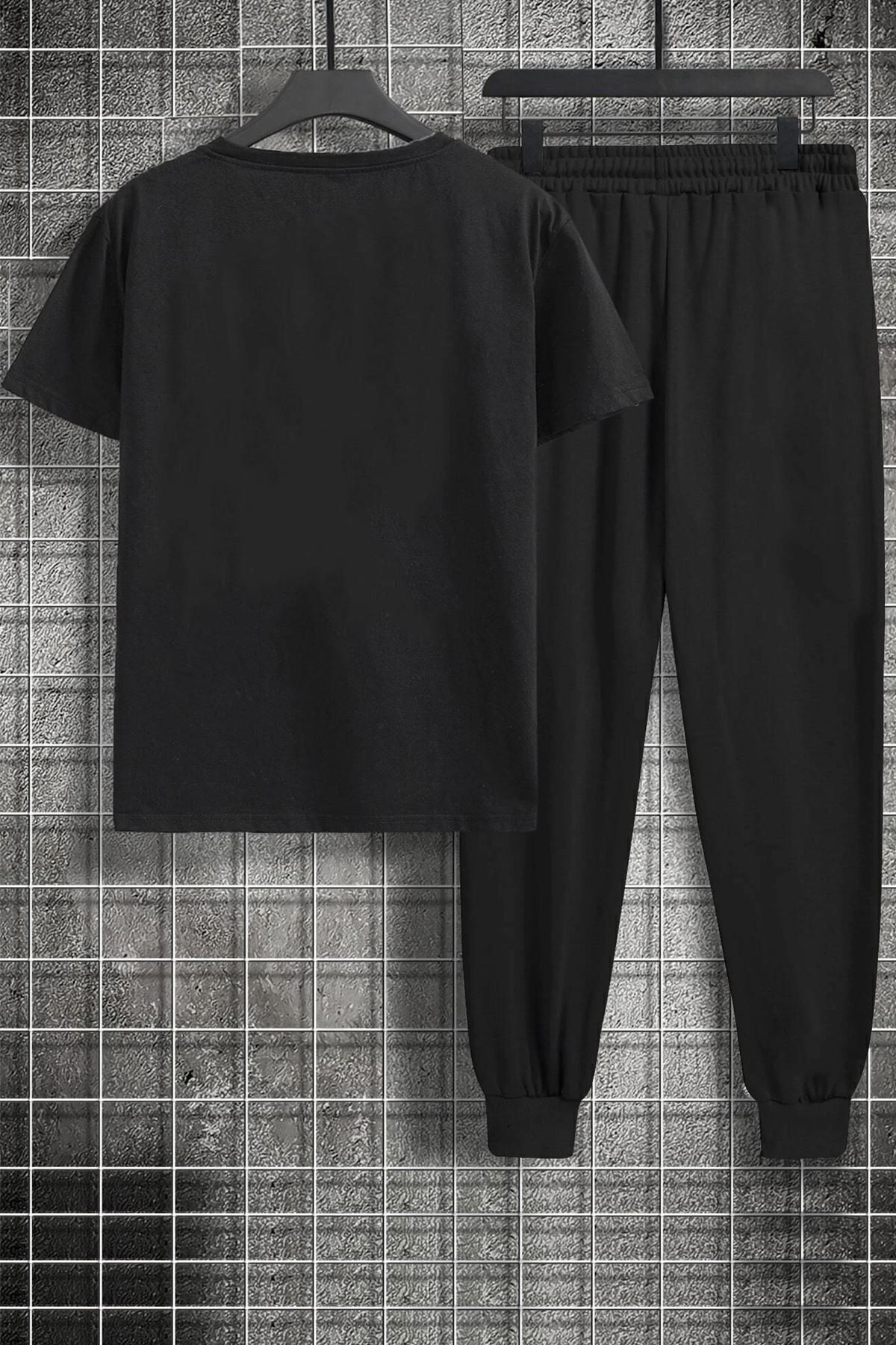 شلوار گرمکن مردانه مشکی uyguntarz | TSH-SIYAH-YILDIRIMKELEBEK-ESH-DUZ اورجینال - تصویر 2