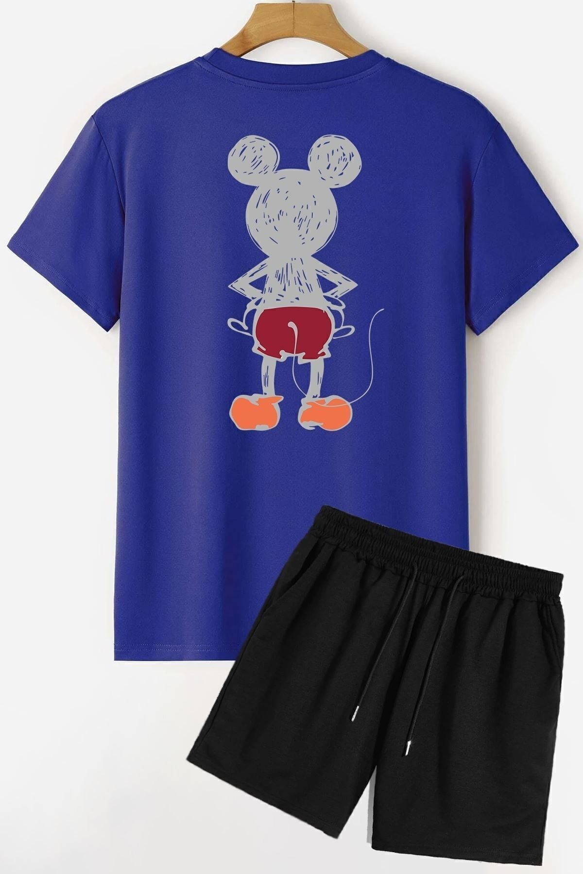 trendypassion Zestaw Dresowy Z Krótkimi Spodenkami I Nadrukiem Na Plecach Unisex - 36