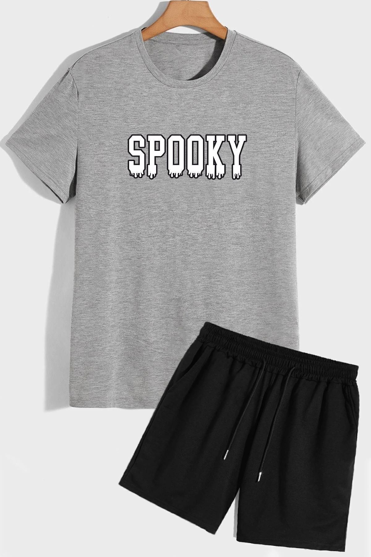 trendypassion Spooky Wygodny Zestaw Dresowy Z Szortami I T-shirtem Unisex - 40