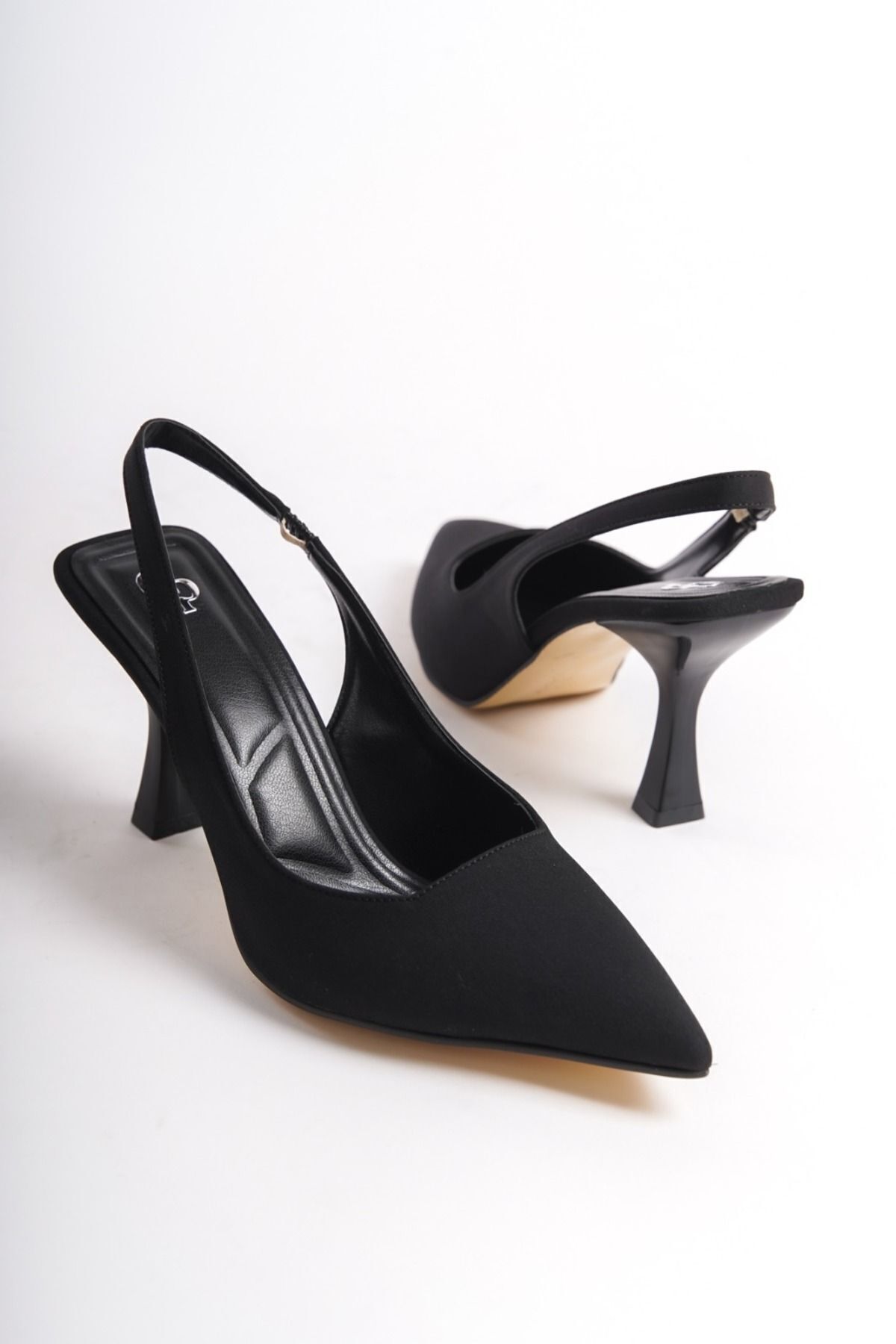Tunus-Pointed Toe Open Back Heeled Shoes 1