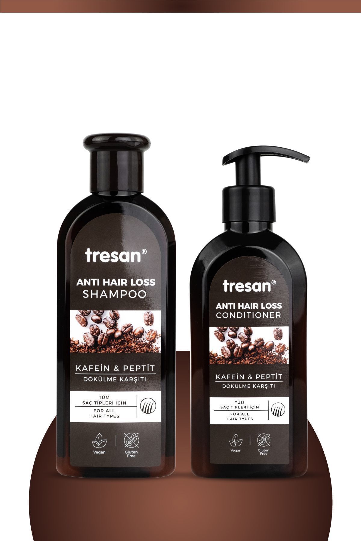 Tresan-Caffeine and Peptide Anti-Shedding - Shampoo and Conditioner Set 6
