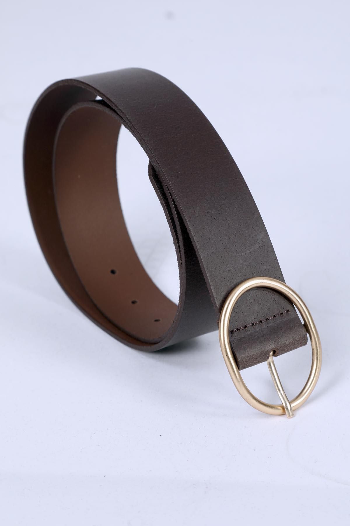 کمربند چرمی زنانه ایدا قهوه ای Lee Cooper