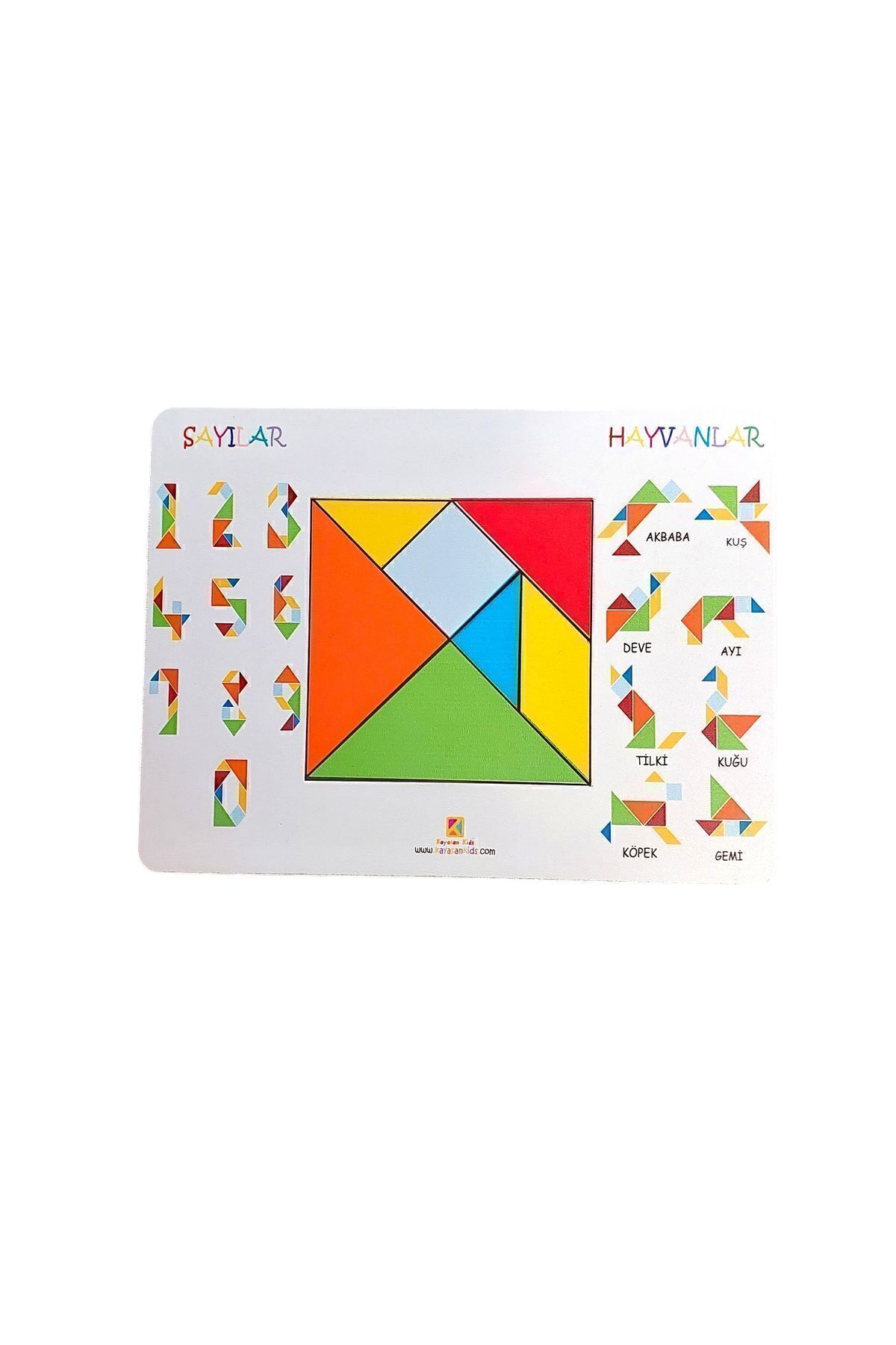 kayasan kids Tangram Şekil Bulma Puzzle - Fiyatı