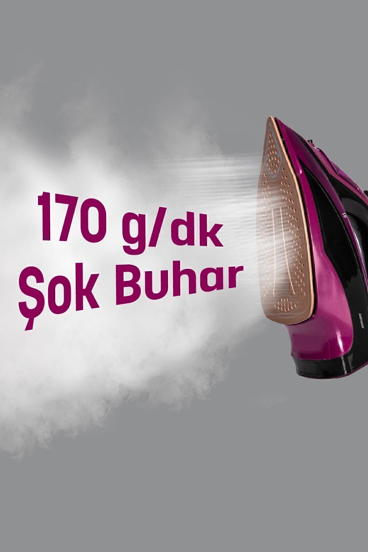 Aırjet 2400 Watt Seramik Tabanlı Geniş Su Tanklı 170 Gr Etkili Şok Buharlı Ütü 4