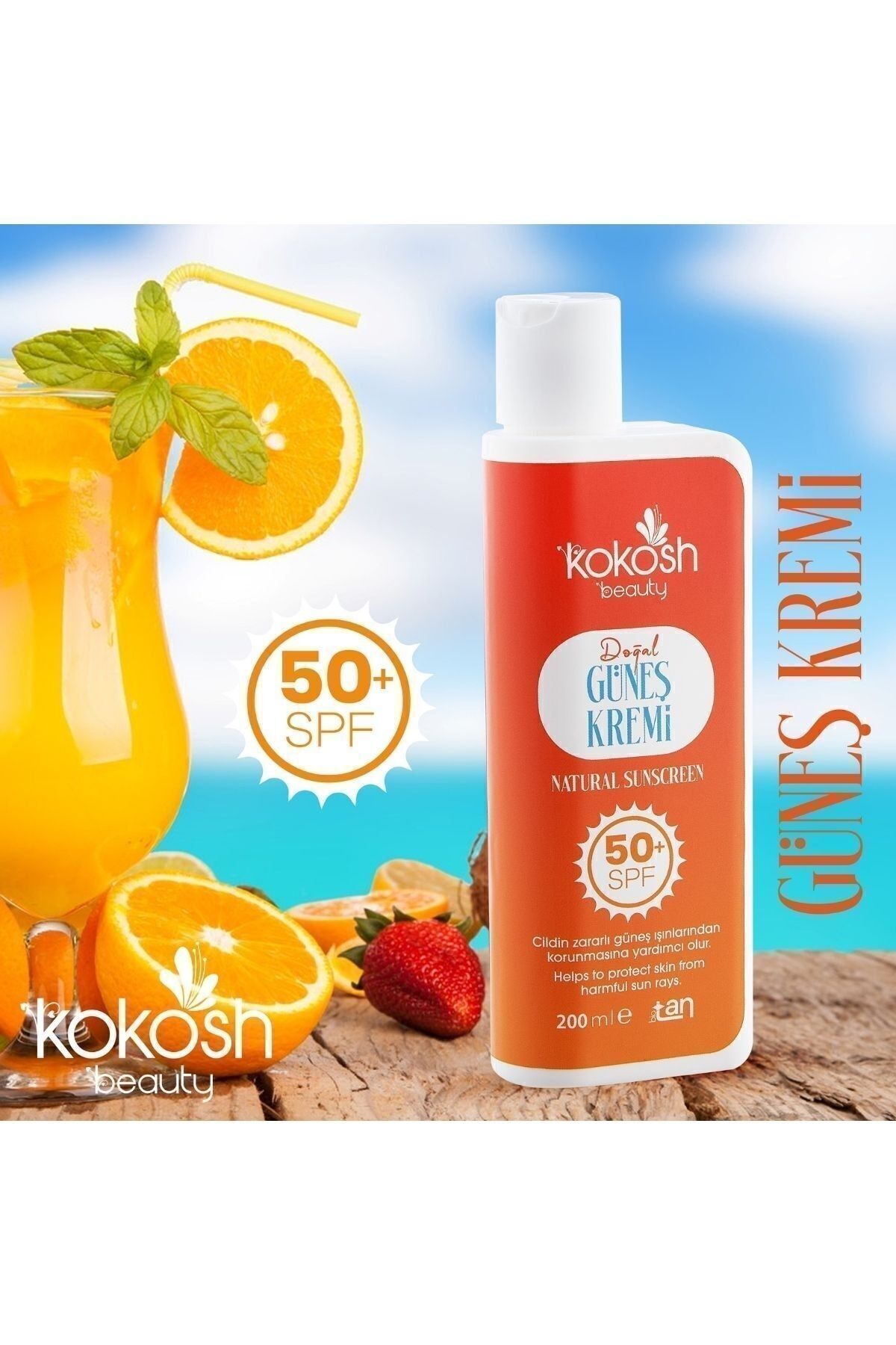 ضد آفتاب بدن   Kokosh Beauty | guneskremi200ml اورجینال - تصویر 3