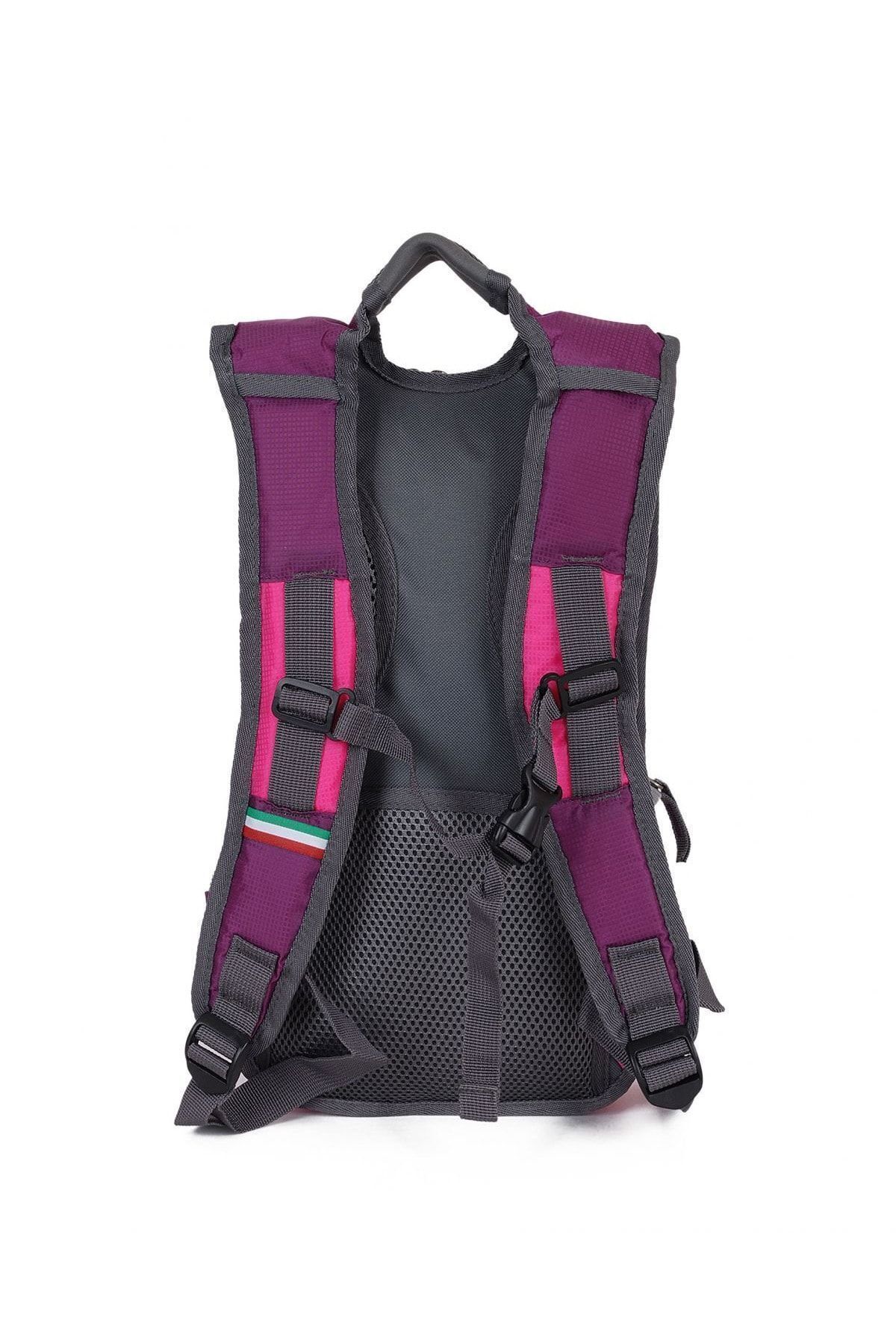 Unisex Pembe Mor Outdoor Bisiklet Sırt Çantası Lmçan7117
