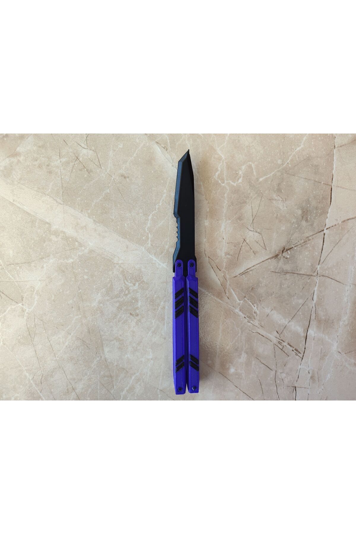 3DŞehri Valorant Taraftar Eğitim Bıçağı Mor/Siyah