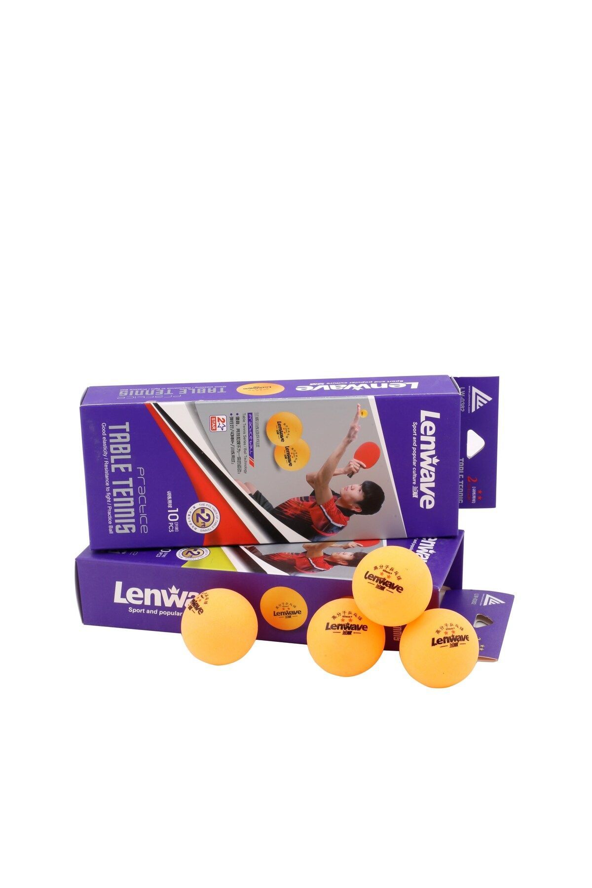 Lenwave Lw-0382 10'lu 2 Yıldız Masa Tenisi Maç / Antrenman Topu - Beyaz