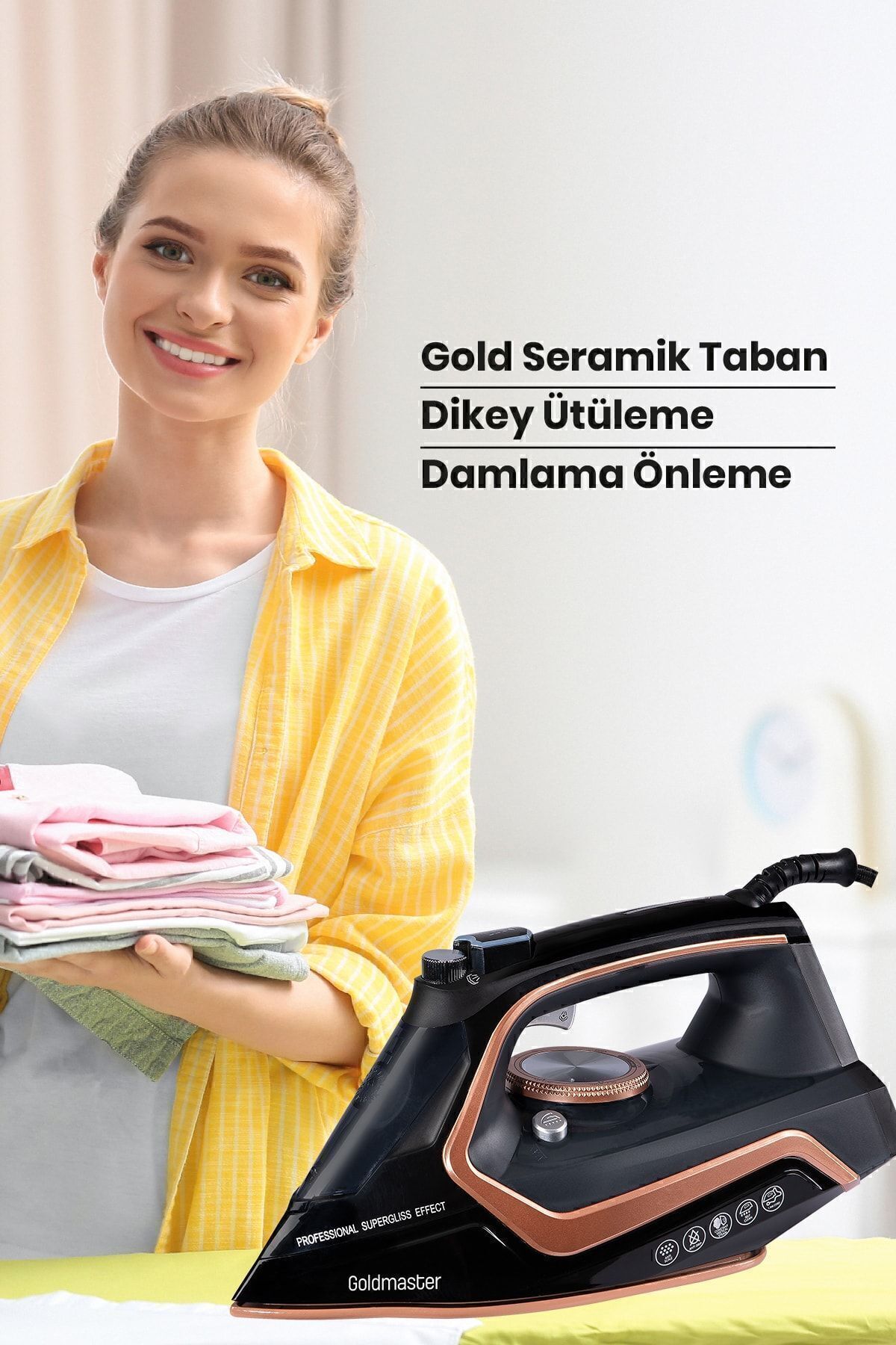 Proline 2600 Watt Seramik Tabanlı Damlama Ve Kireç Önlemeli 180 gr Etkili Şok Buharlı Ütü 7