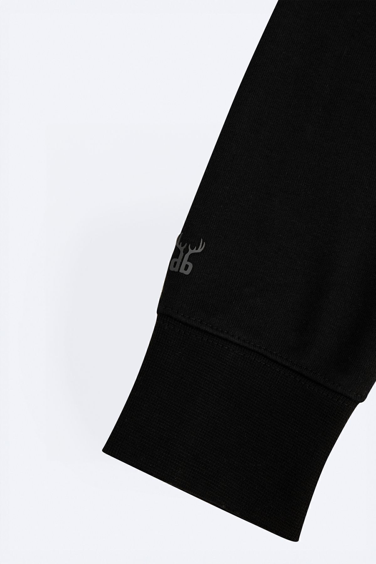 Nordbron-Women's Black Hooded Zipper Detailed Sweatshirt Soft Textured Seasonal Long Sleeve with Pocket Erfurt 5