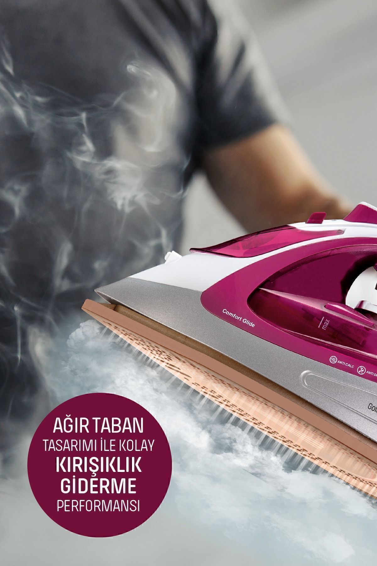 Masterjet 2600 Watt Seramik Ağır Taban Teknolojisi Ile Kolay Kırışık Gideren 180 gr Şok Buharlı Ütü 2
