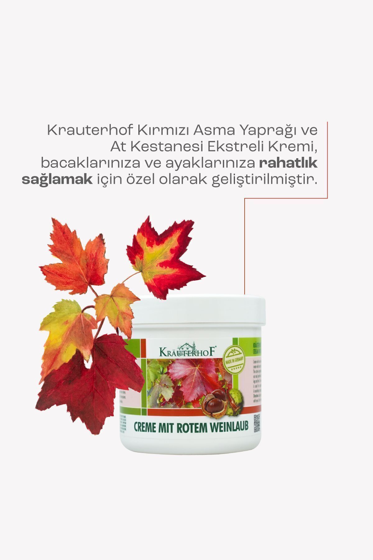 کرم برگ قرمز انگور 250 میلی لیتر Krauterhof