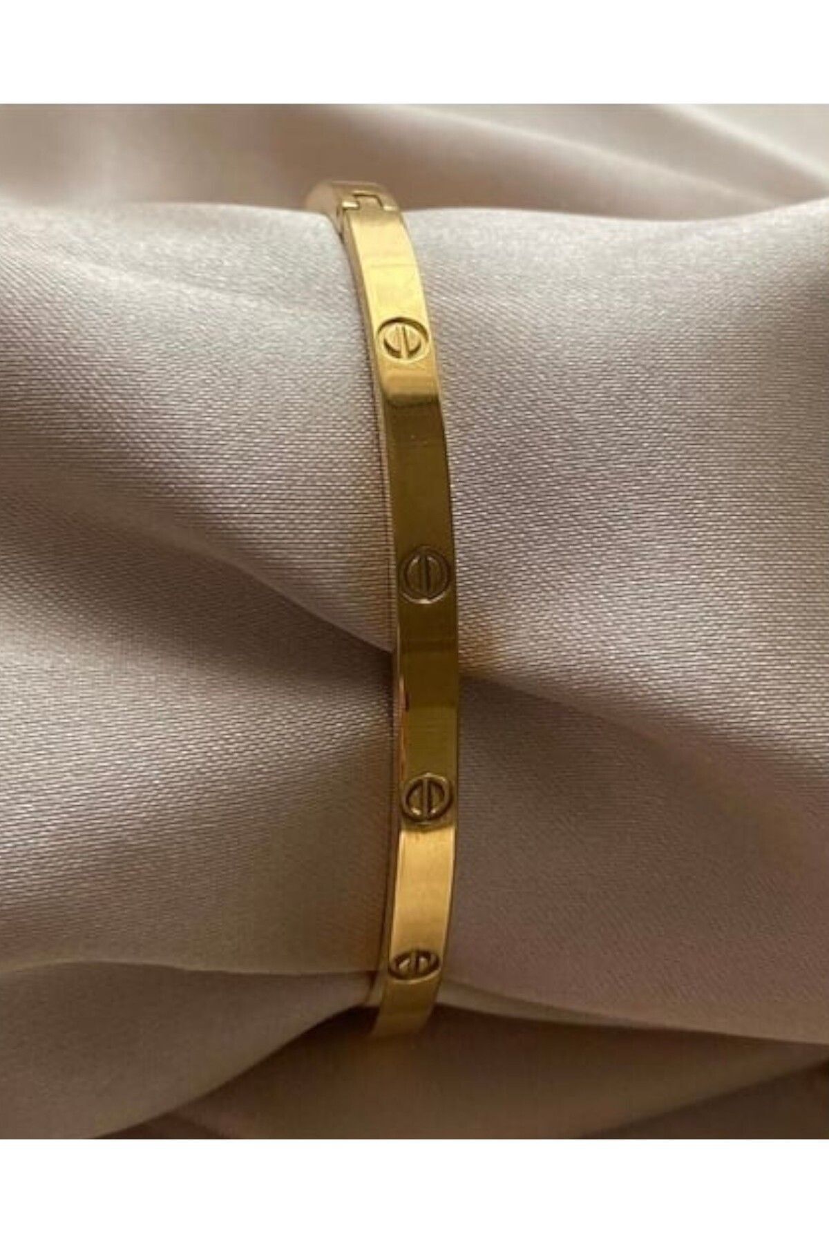 MUTENA-316 L Stainless Steel Thin Model Gold Color Handcuff Bracelet 3