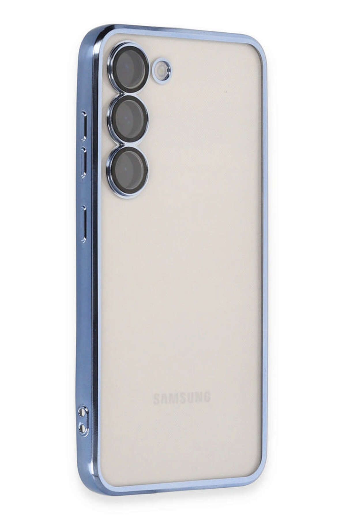 NewFace Samsung Galaxy S24 Plus Kılıf Lensli Silikon - Açık Mavi MRAYD
