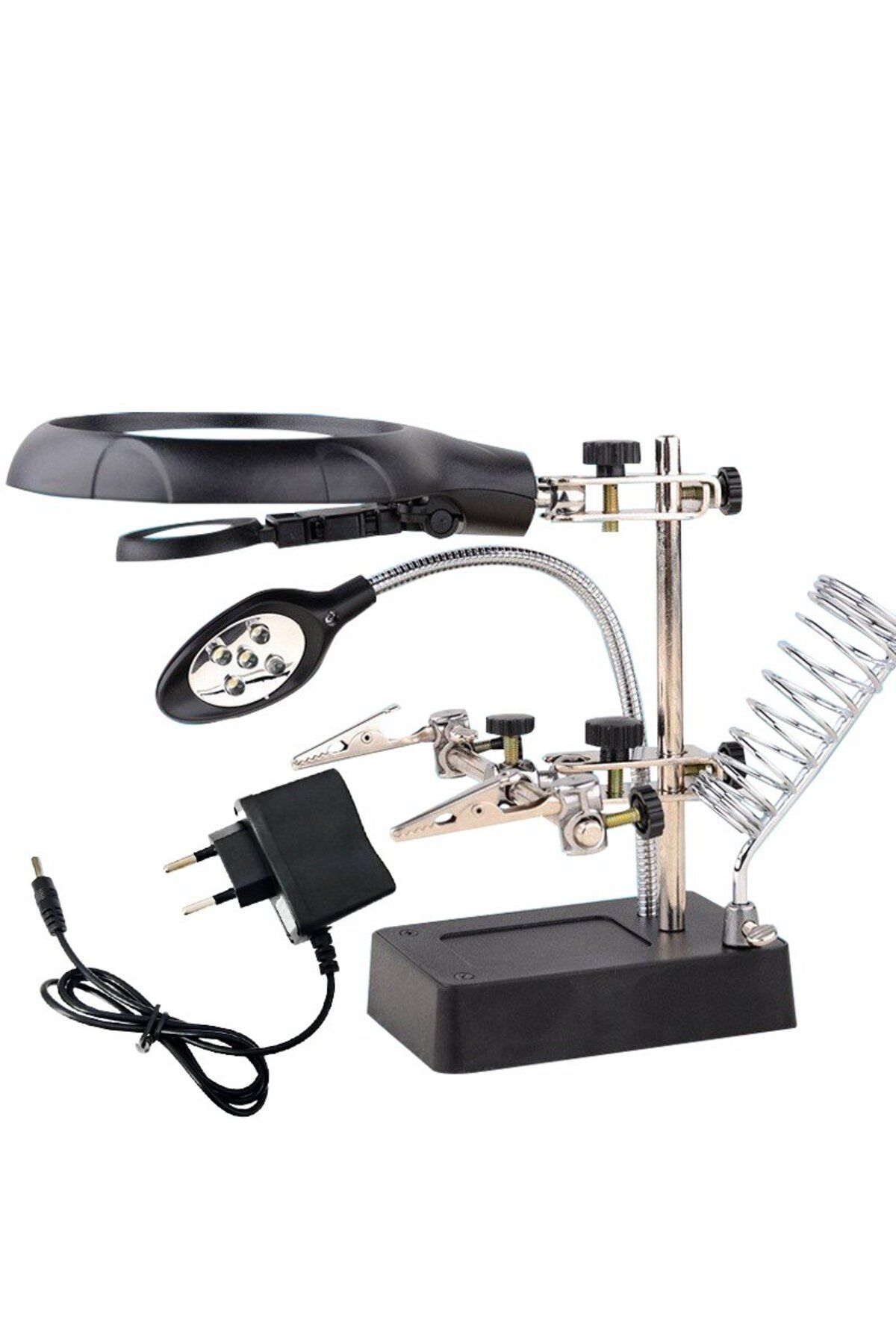 Powermaster MG-16129C MASAÜSTÜ HAVYA SEHPASI PİLLİ + ADAPTÖRLÜ BÜYÜTEÇ (4.2 VOLT - 0.5 AMPER)