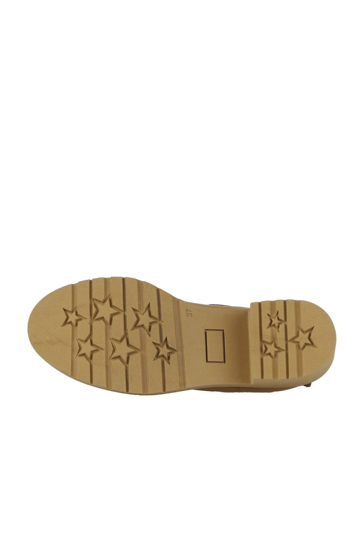 Bueno Shoes-Дамски боти на висок ток с канела от кожа - 01wz4402 5