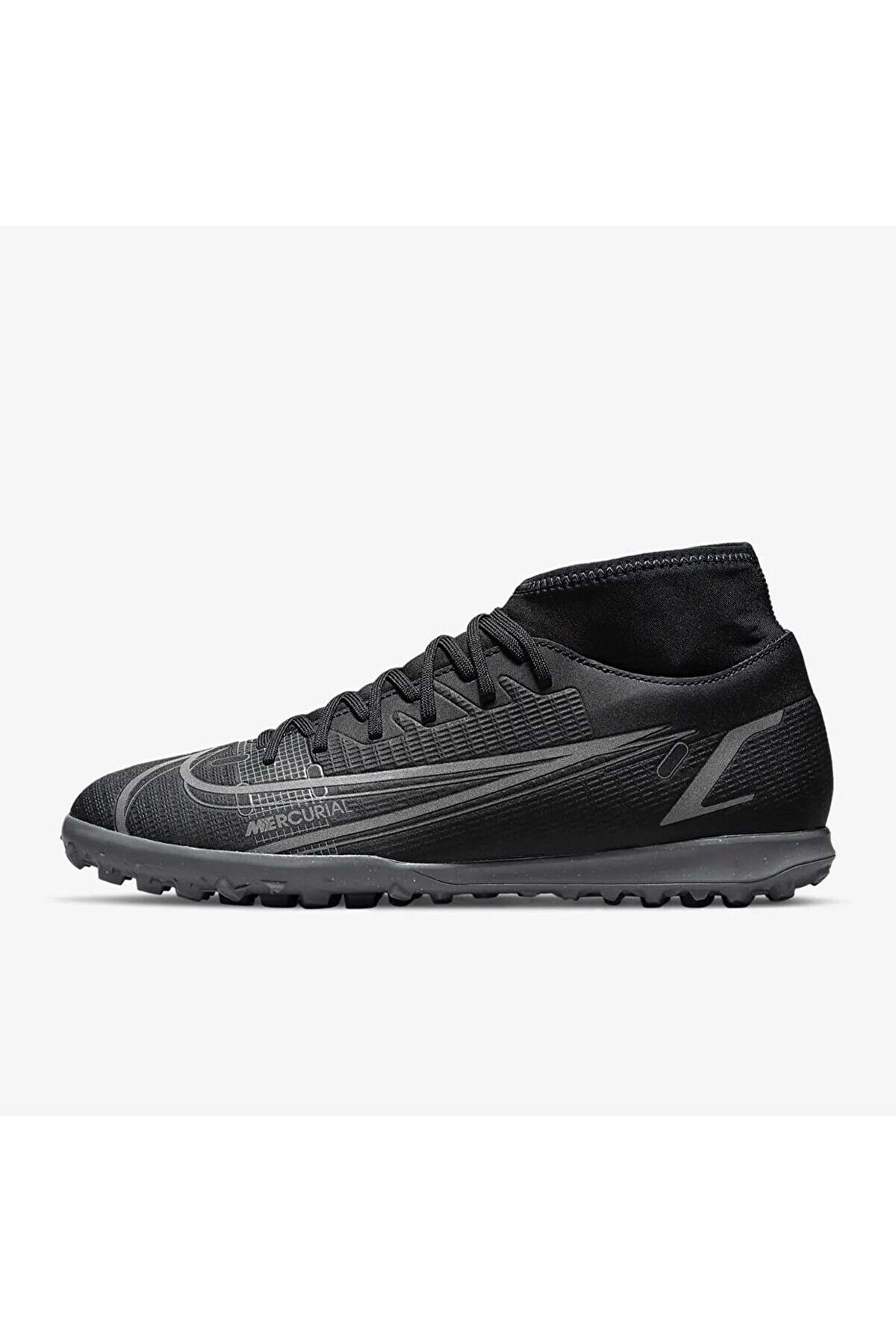 کفش چمن مصنوعی داخلی مشکی مردانه و زنانه CV0955 004 Mercurial Superfly 8 Club TF جورابهای Nike