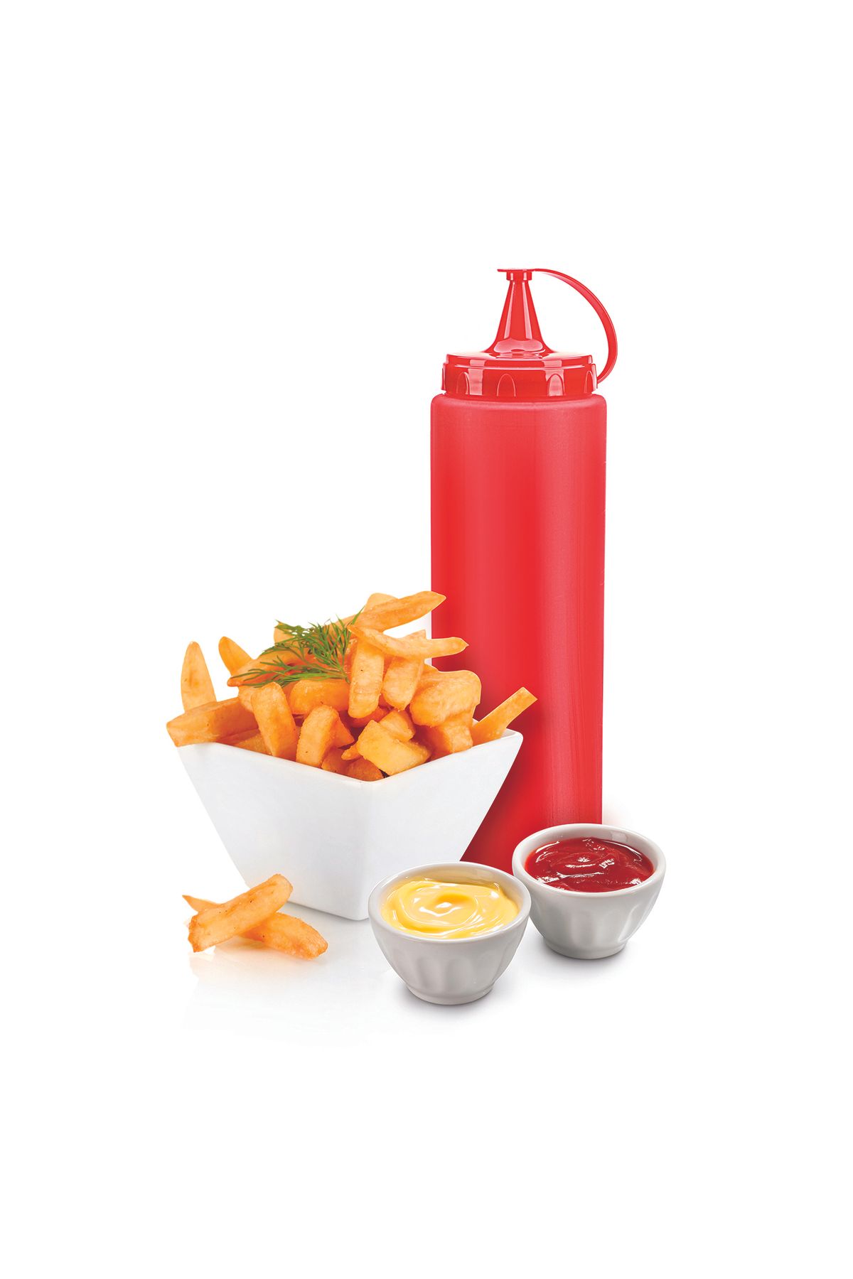 Magne Ketçap Şişesi - 1000ML Dev Boy Kırmızı