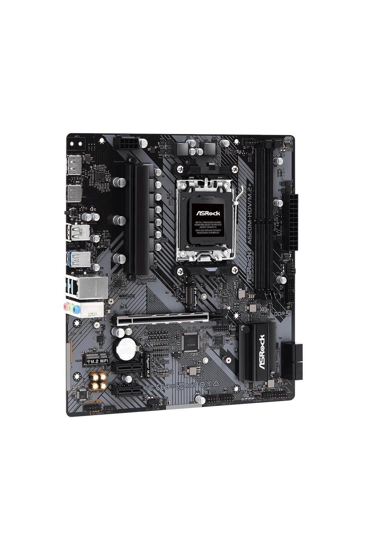 ASROCK-A620m-hdv/m.2 DDR5 HDMi-DP Type-C PCIe 4.0 AM5 Matx - لوحة أم للكمبيوتر المكتبي 4