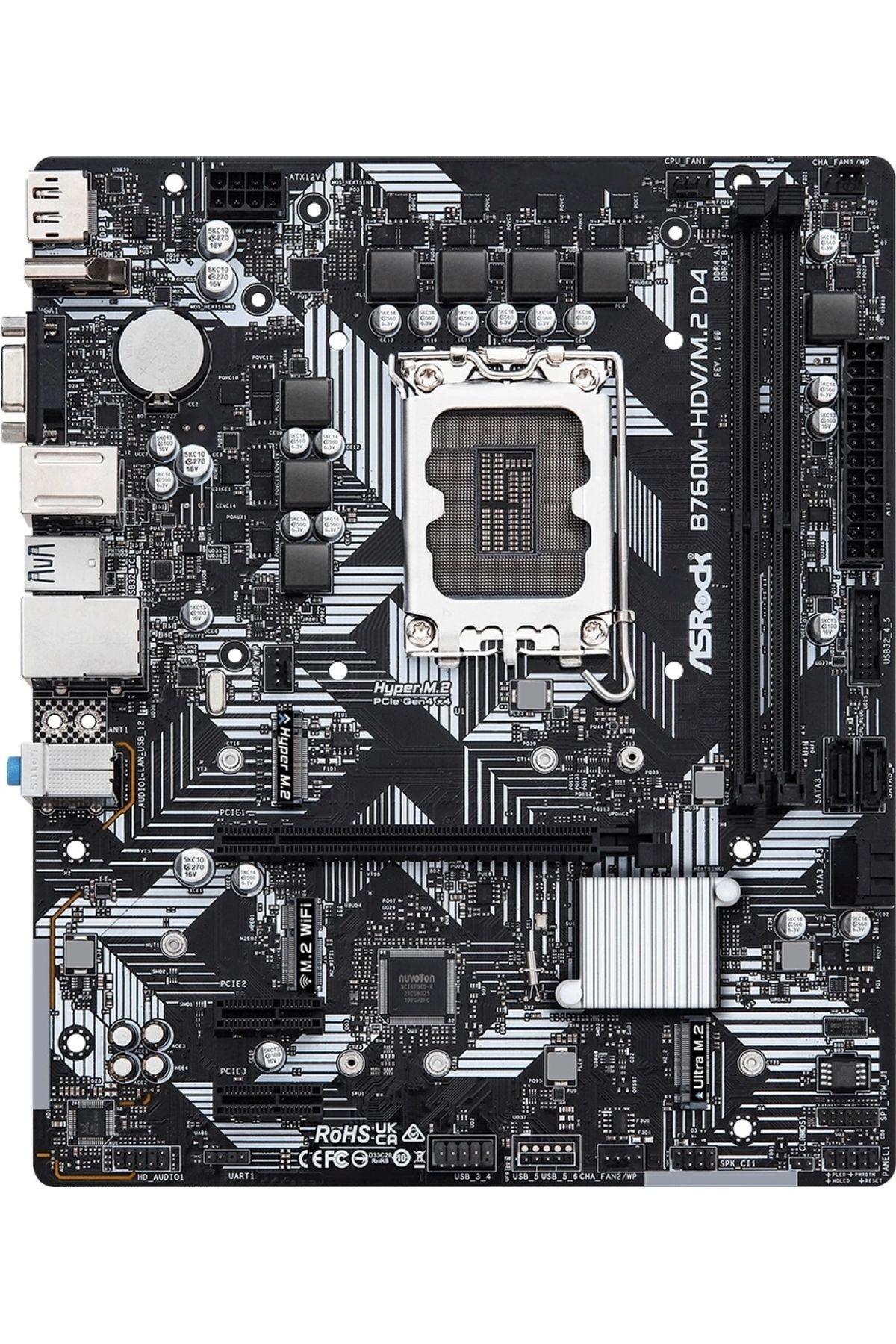 ASROCK-B760m-hdvm2 D4 -IntelLga1700 Ddr4mATXMotherboard 2