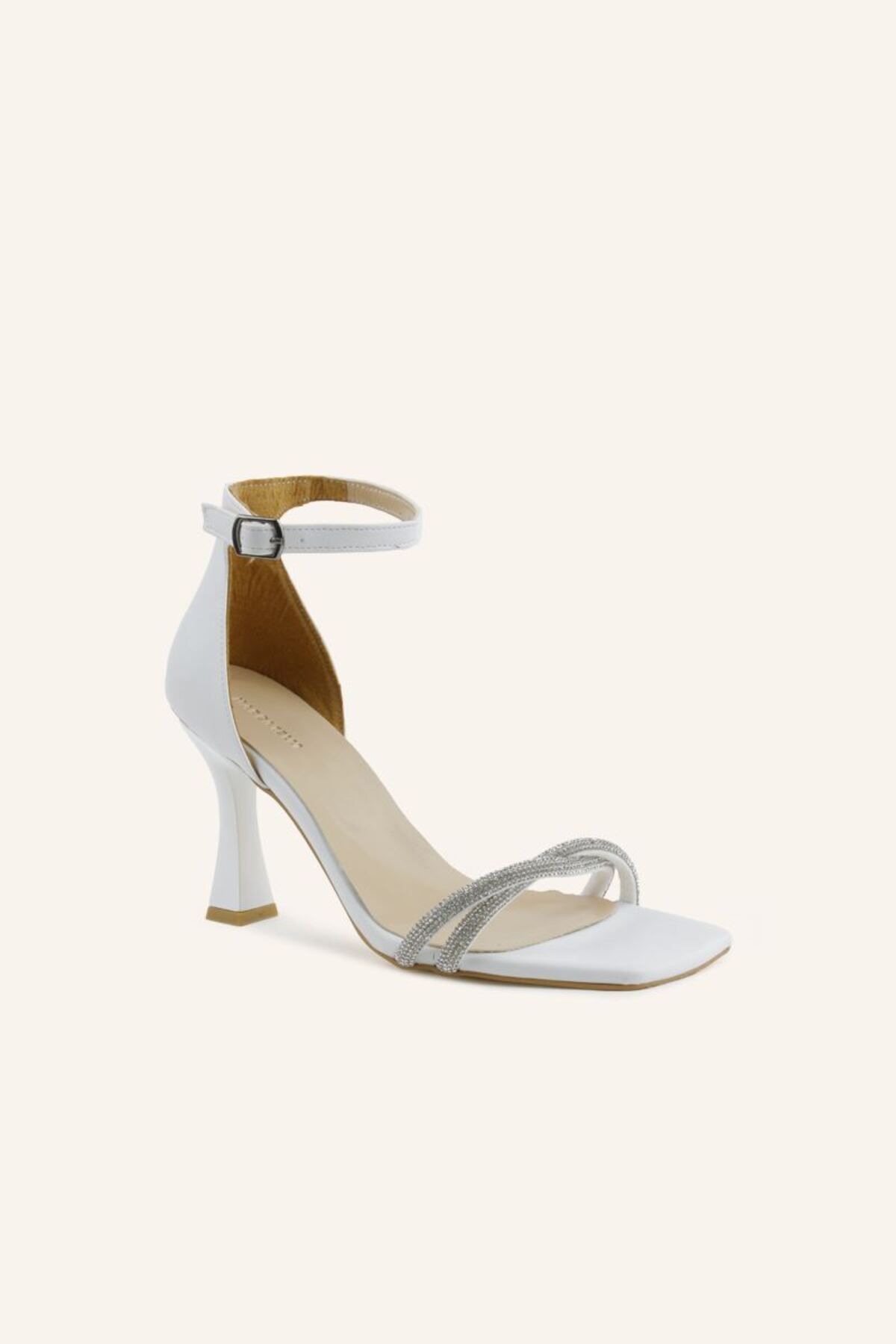 MARCATELLI-White Heeled Bridal Shoes 2