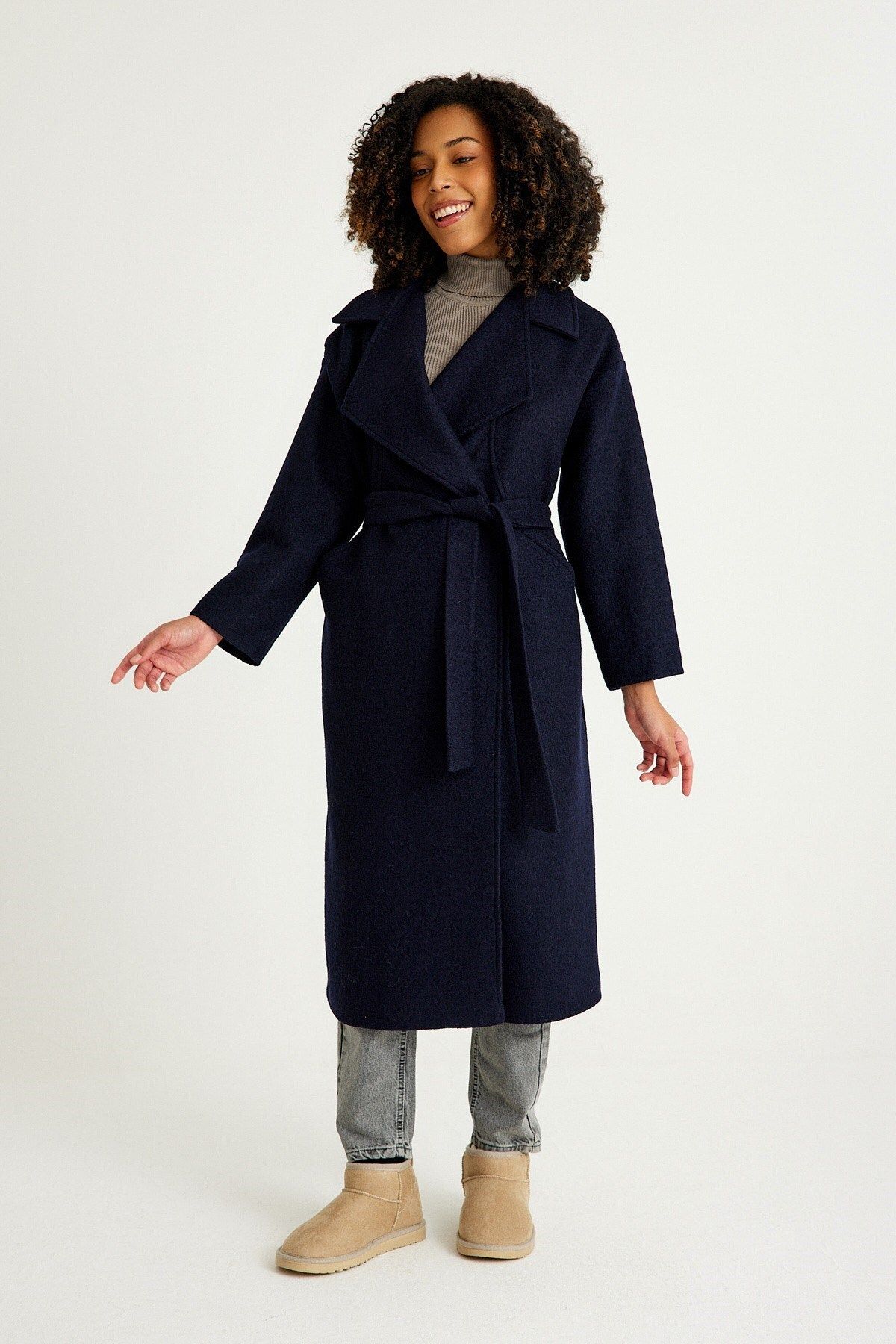 QANU-Alisa Coat Navy Blue 1