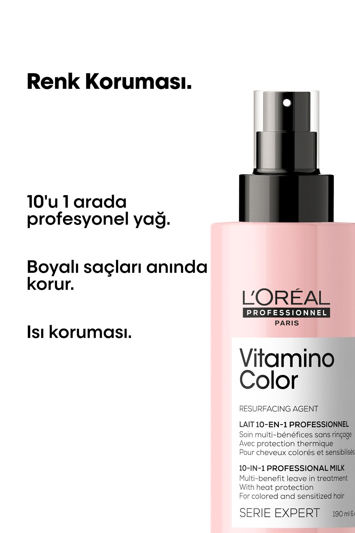 L'oreal Professionnel Serie Expert Vitamino Color Boyalı Saçlar Için 10 Etkili Mucize Bakım Spreyi 1-2