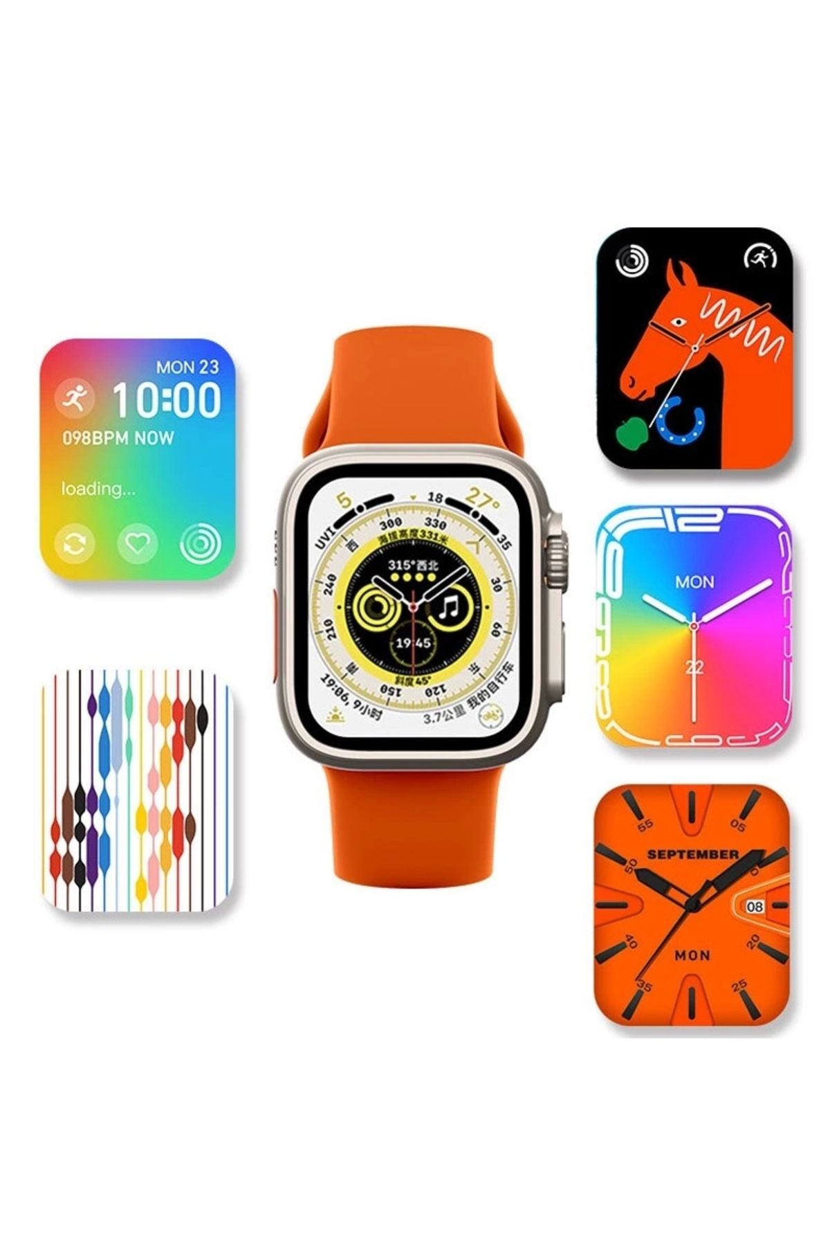 Ws28 Ultra 49mm Siri Tansiyon Ateş Nabız Ölçer Akıllı Saat