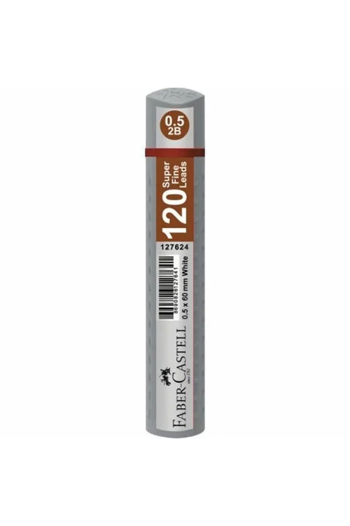 Faber Castell 120'li Min 0.5 2b 60mm Uç Gümüş Tüp - 127681