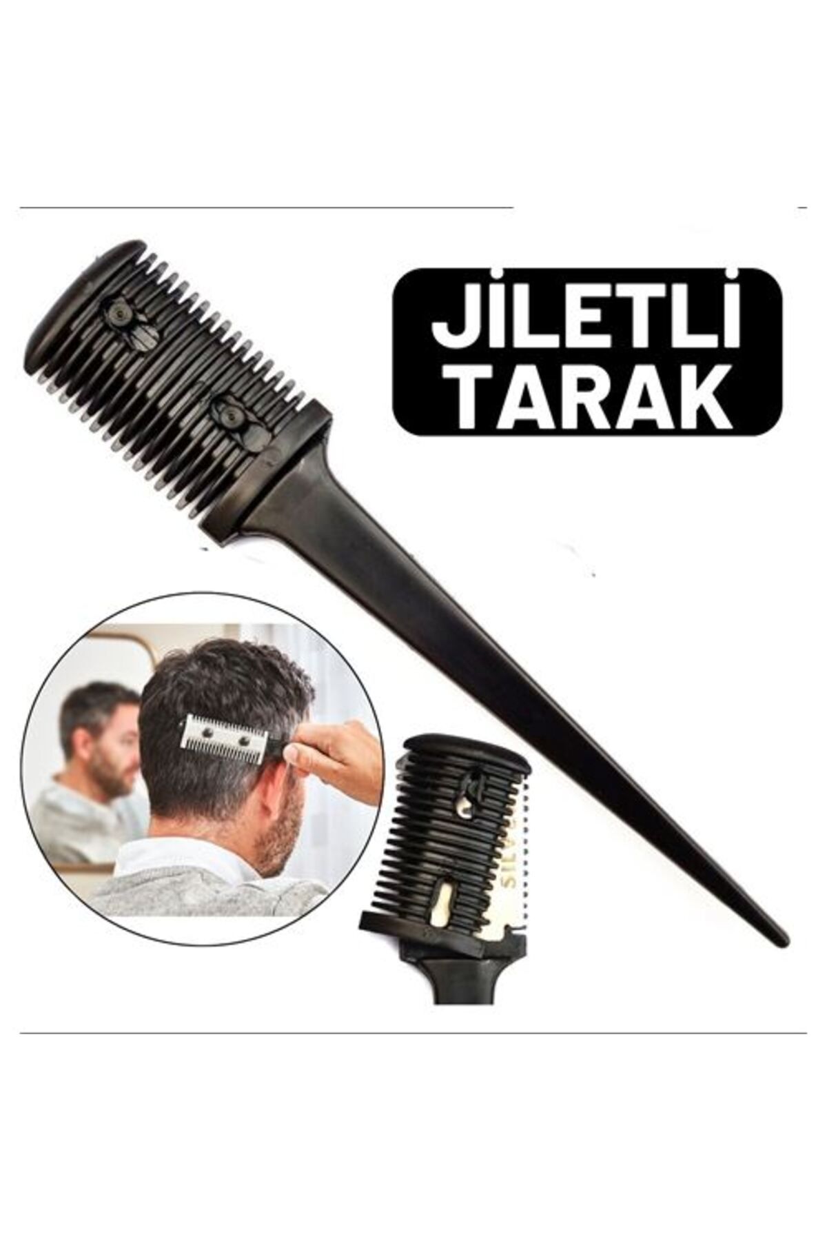 BirdoluSepet Engithalat Jiletli Kırık Saç Sakal Düzletme İnceltme Tarağı